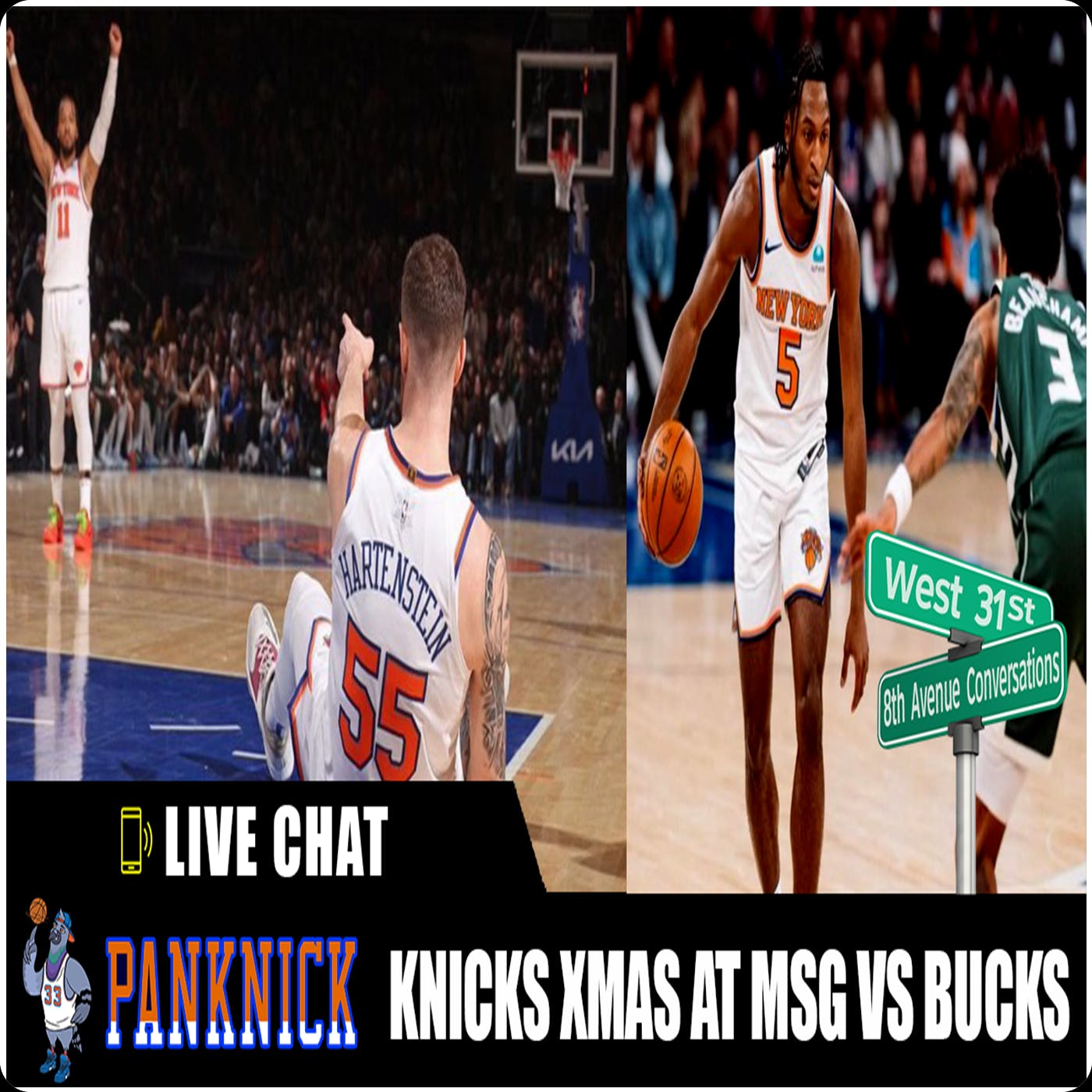 Knicks Bucks Xmas Chat Replay 8th Avenue Conversations Vol 64 RJ Barrett Comes Back Strong, 4 Knick Players Hit 20 Points, Knicks Bounce Back With More Energy & Effort