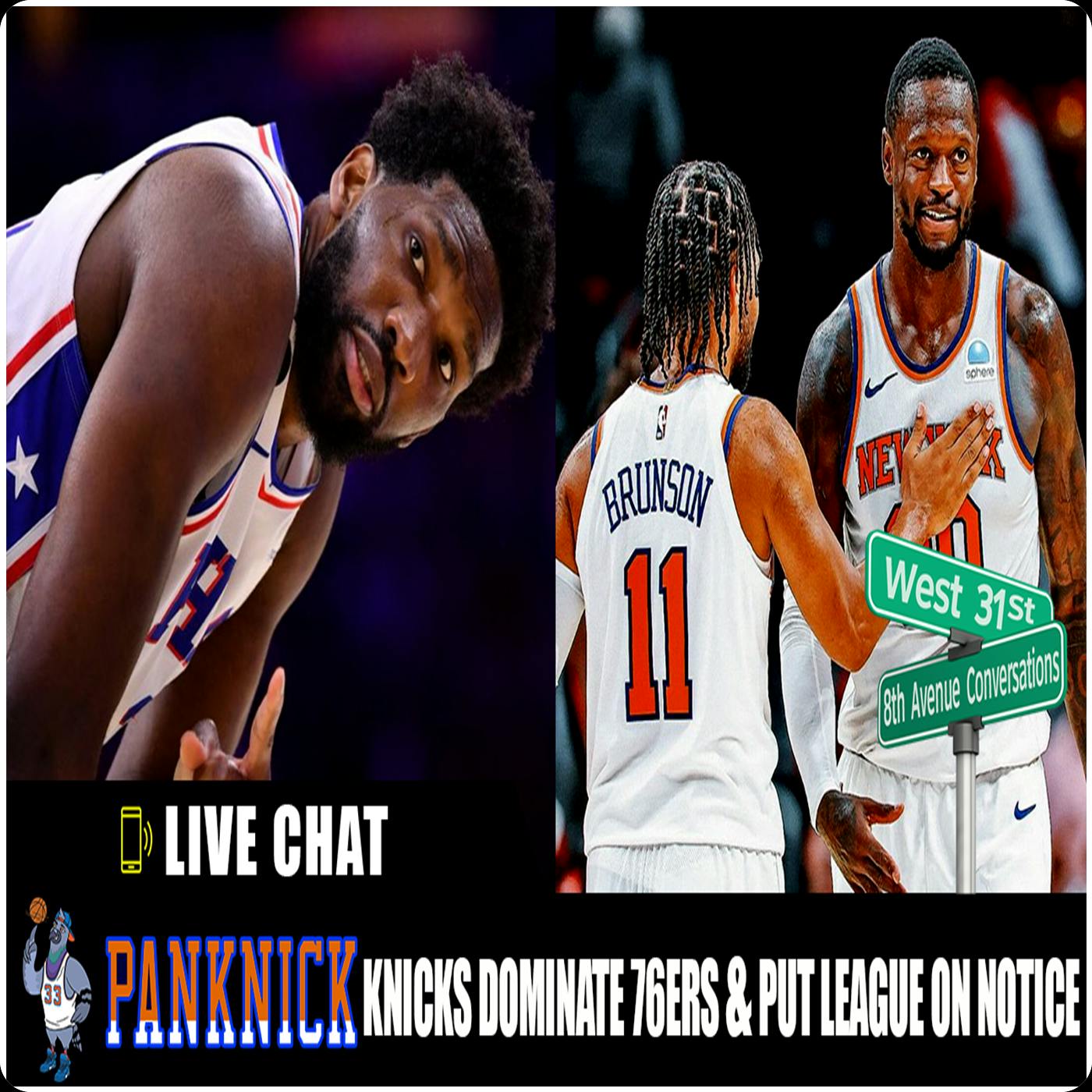 Knicks 76ers Chat Replay 8th Avenue Conversations Vol 69 New Bench Rotations Come Alive, Isaiah Hartenstein's Importance To All Of Thibs Rotations, Josh Hart Has One Of The Best Games As A Knick