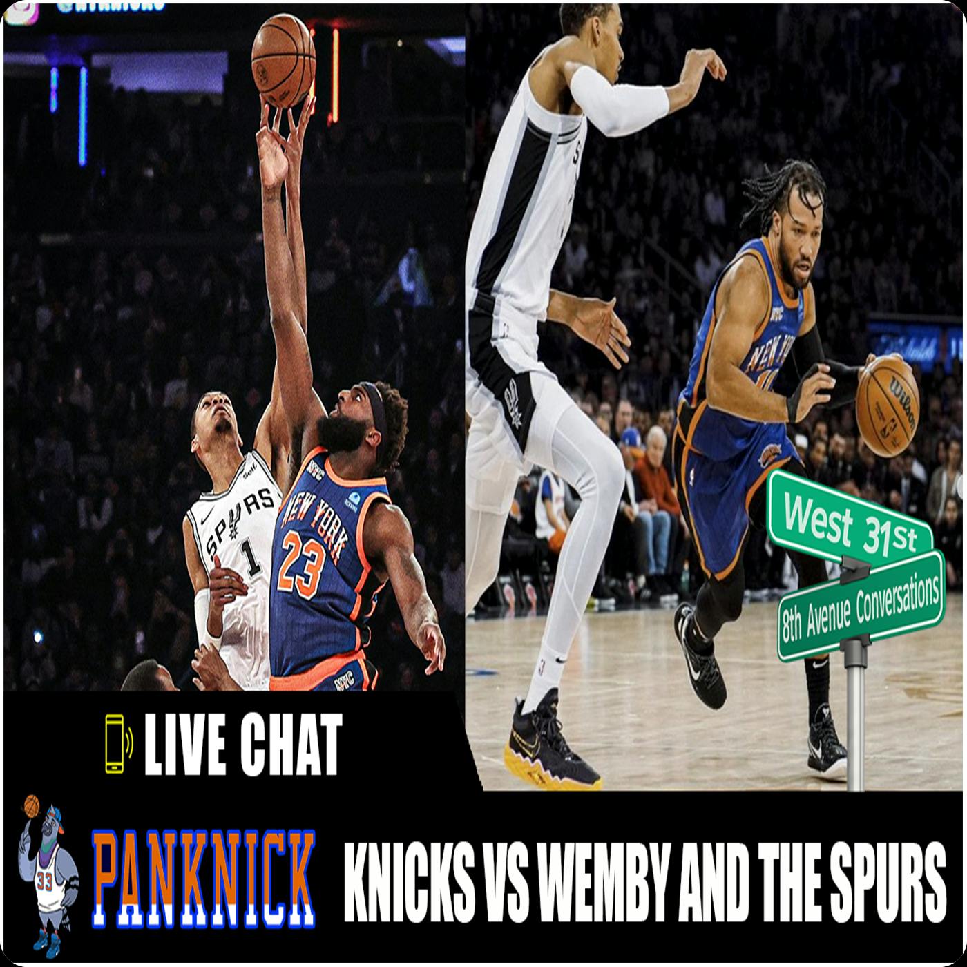 Knicks Live Chat Replay 11.08 Mitchell Robinson & Hartenstein Spoil Victor Wembanyama MSG Visit, Julius Randle Does The Dirty Work, Jalen Brunson Mid Range Woes, Quickley On Fire & More