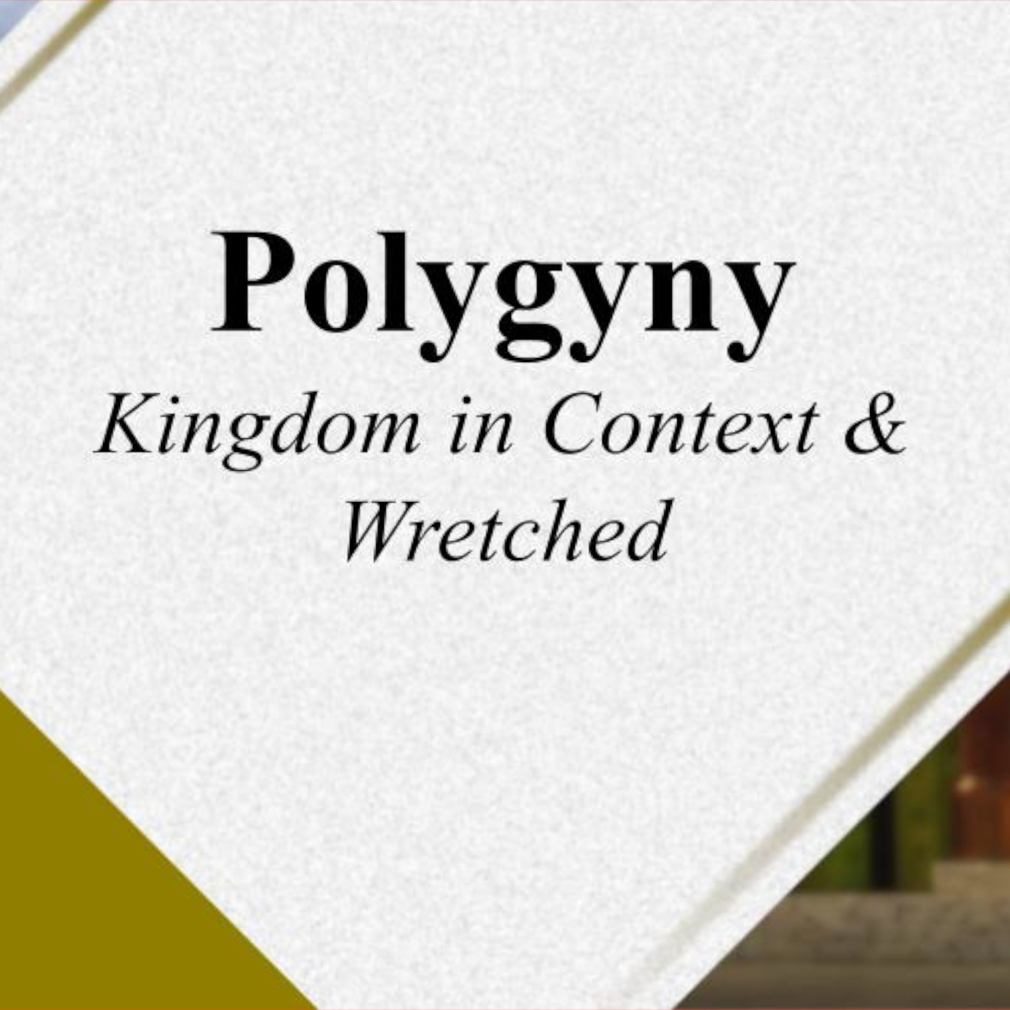 Polygyny 109 - Rebuttal to Kingdom in Context & Wretched