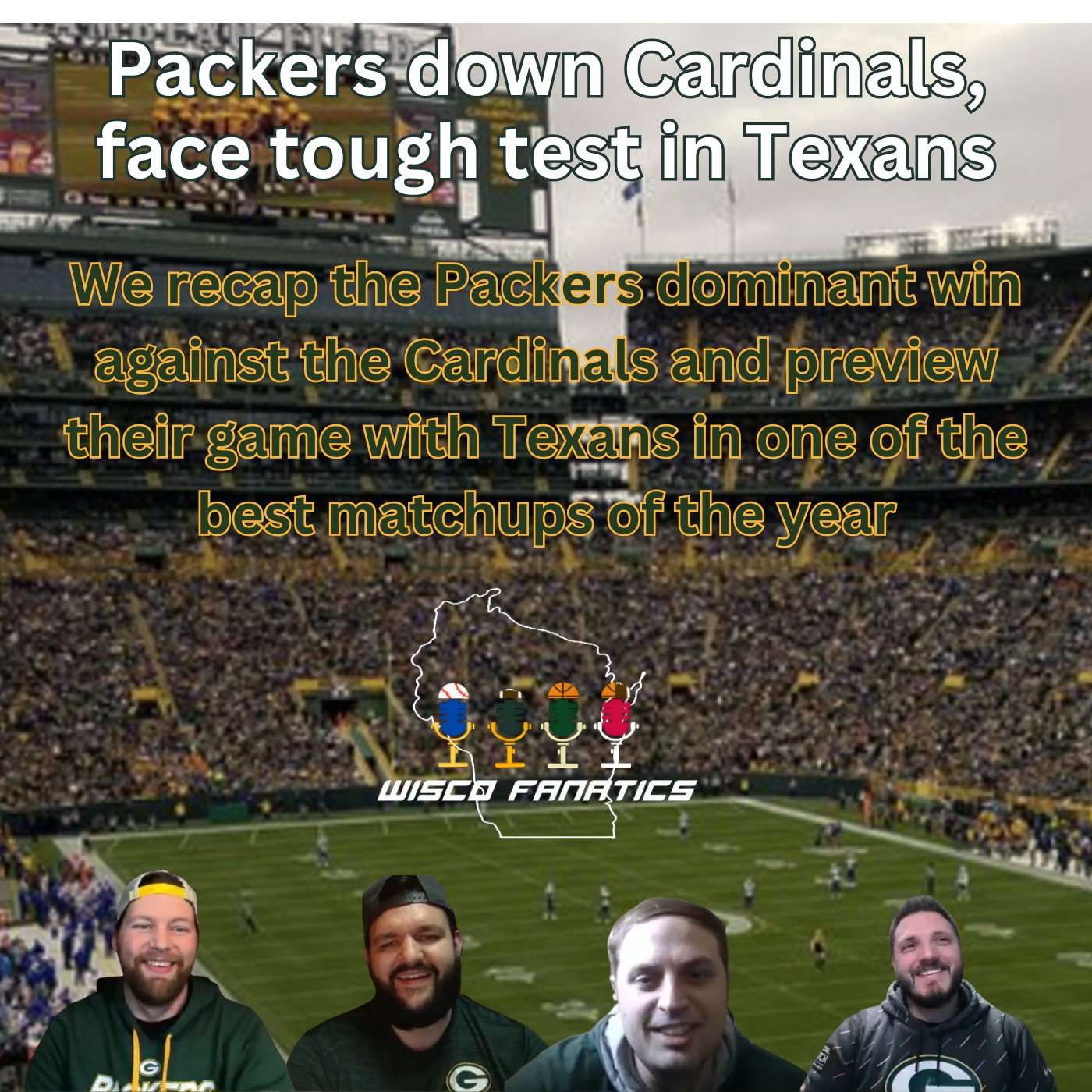 Packers down Cardinals, face tough test vs Texans episode artwork