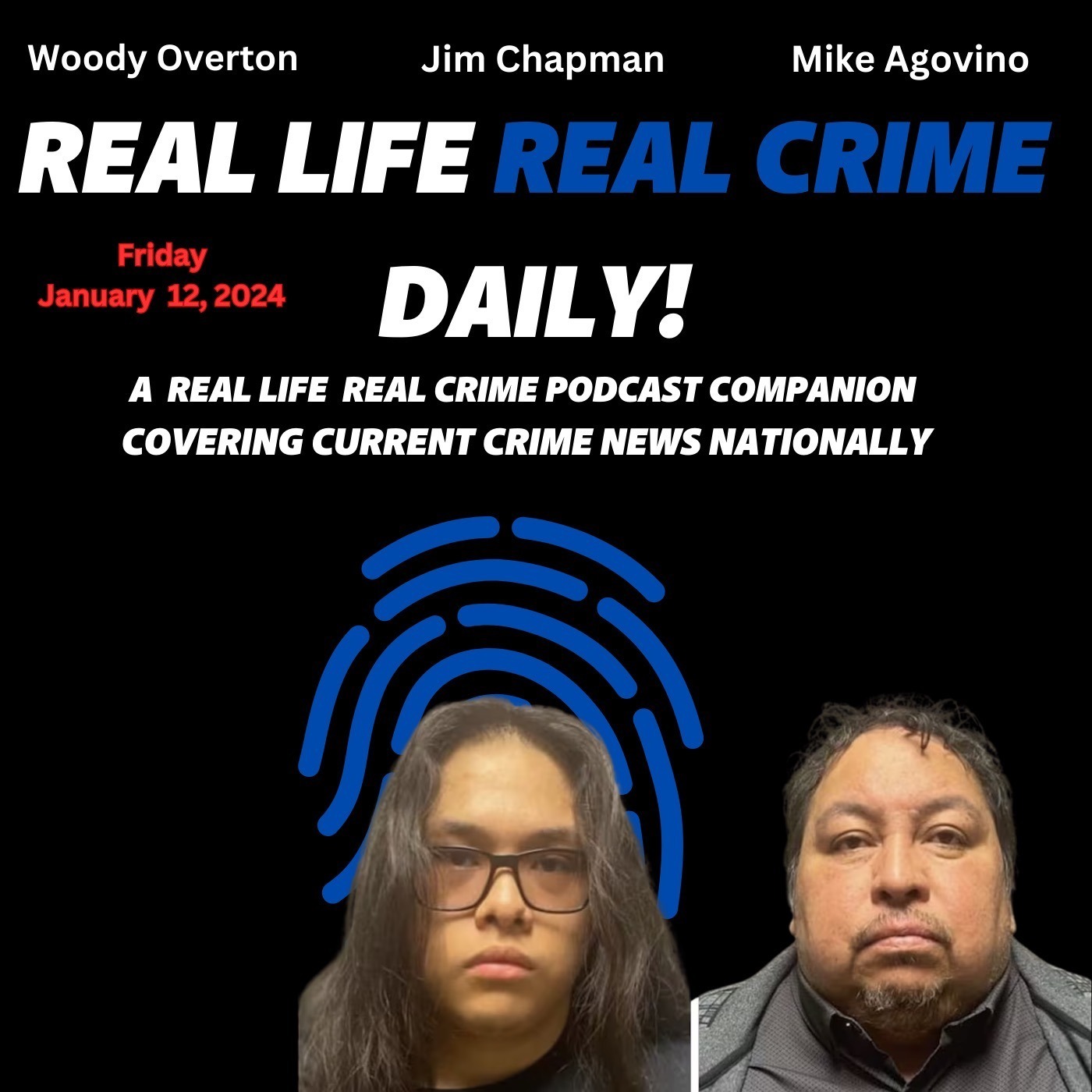 RLRC Daily 1/12/24 | Arrest in Double Murder of Texas Couple | Woman Sues Cruise Line After Rape Involving Bartender | Decapitated Woman Identified Through Genetic Genealogy