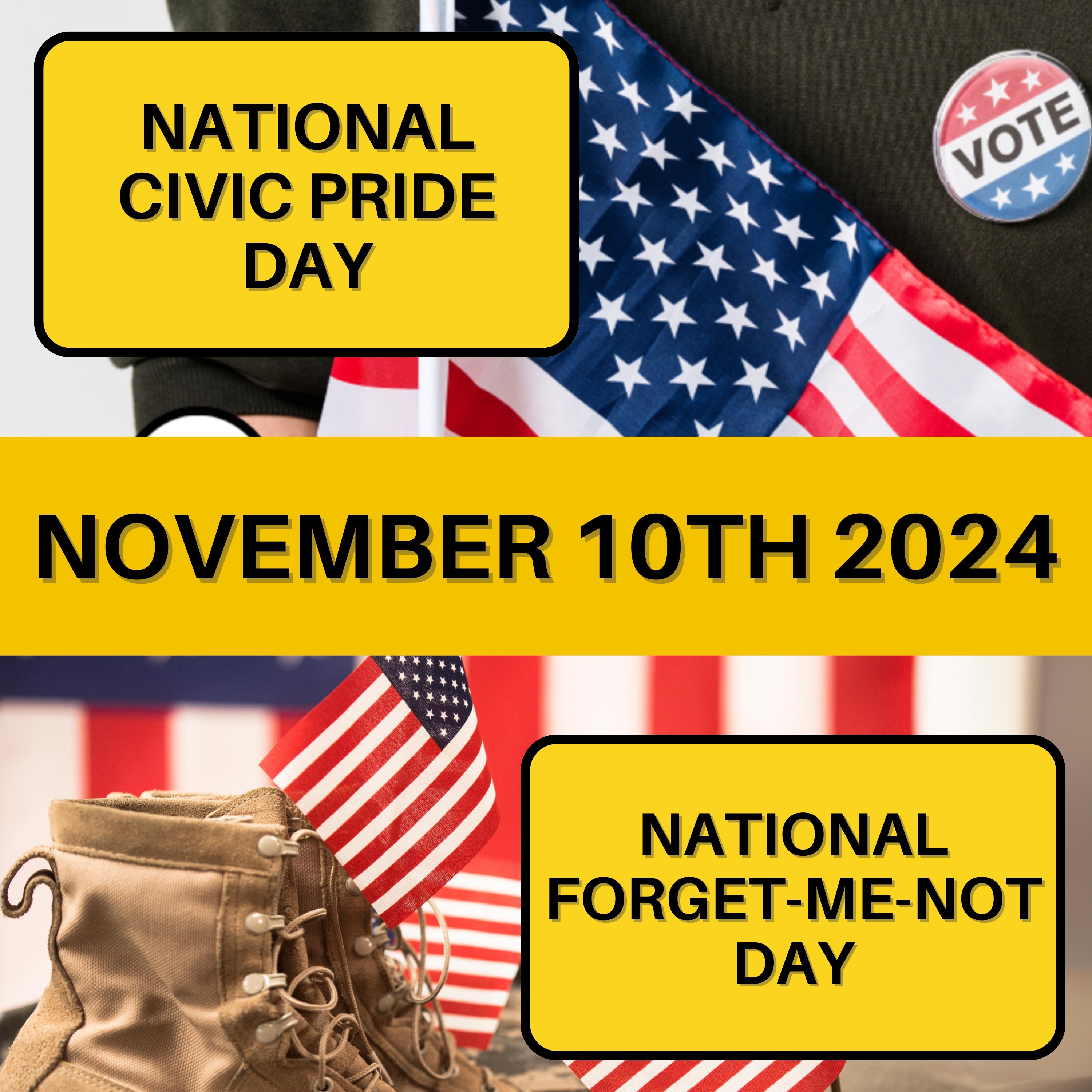 National Civic Pride Day & National Forget-Me-Not Day