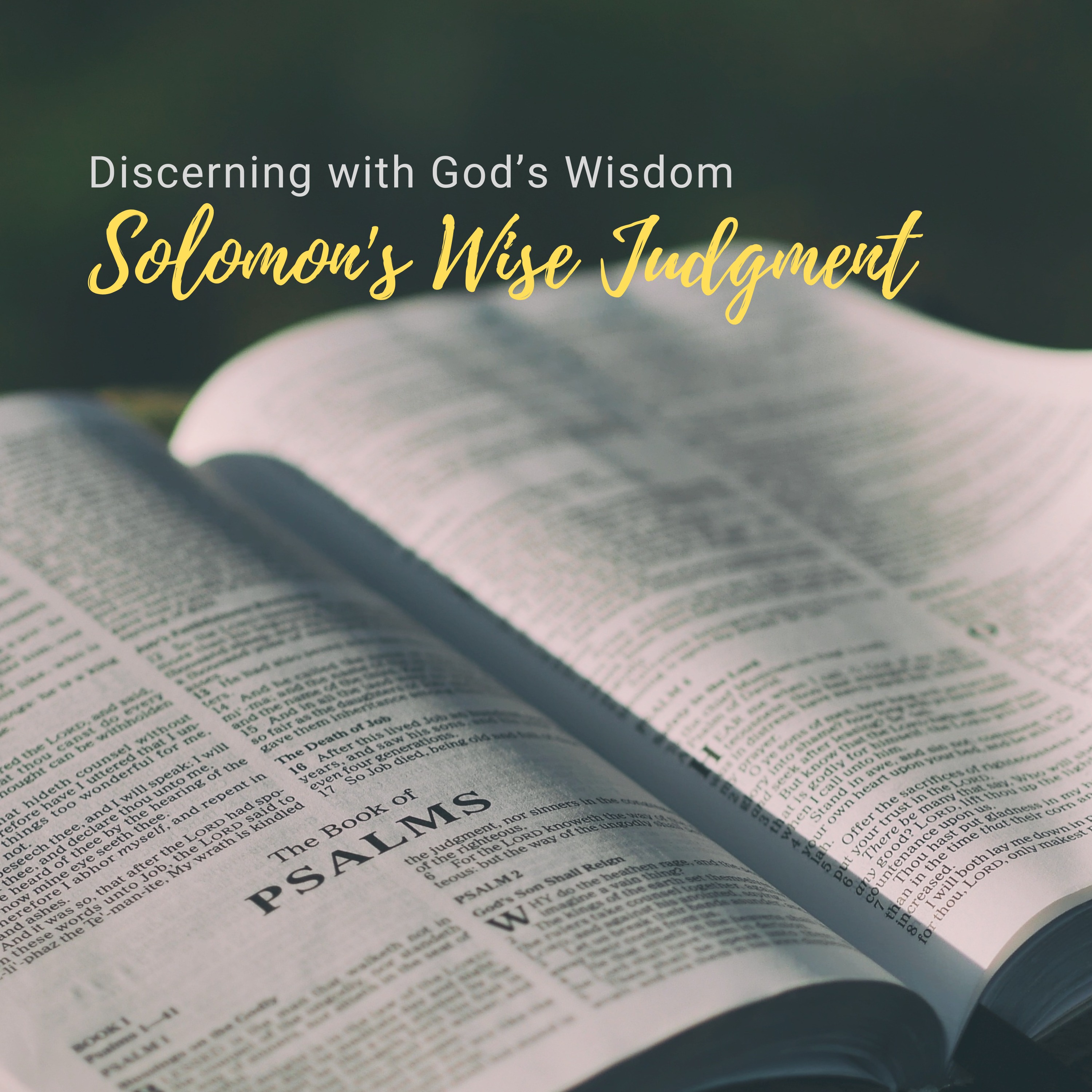 Solomon's Wise Judgment—Godly Wisdom