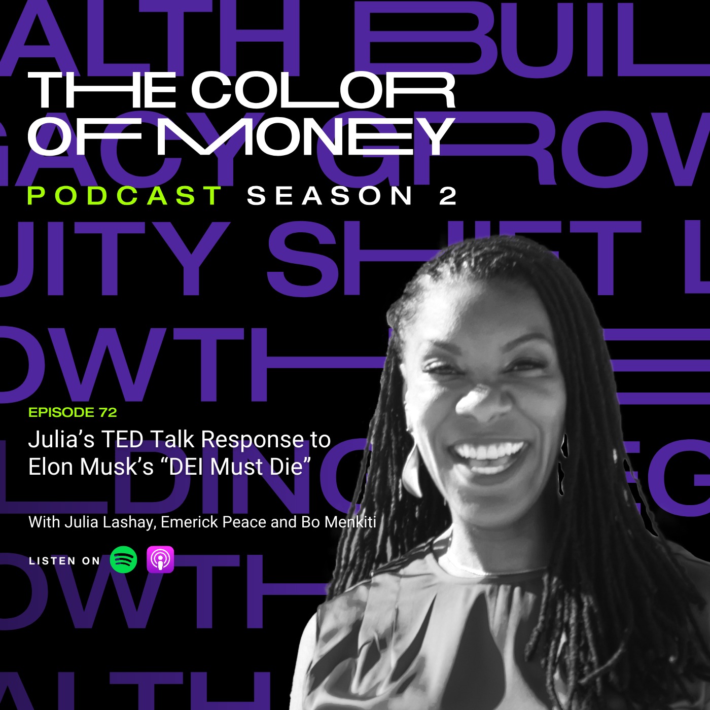 72. Julia’s TED Talk Response to Elon Musk’s “DEI Must Die” episode artwork
