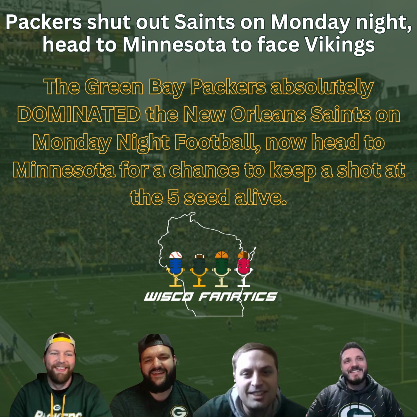 Packers shut out Saints recap, Vikings Preview episode artwork