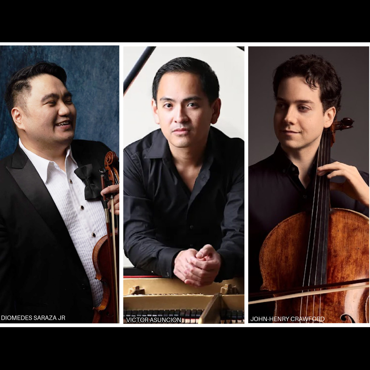 MAESTRO FILIPINO 24 1130 I John-Henry Crawford (Cellist), Victor Asuncion (Pianist) & Diomedes Saraza, Jr. (Violinist)