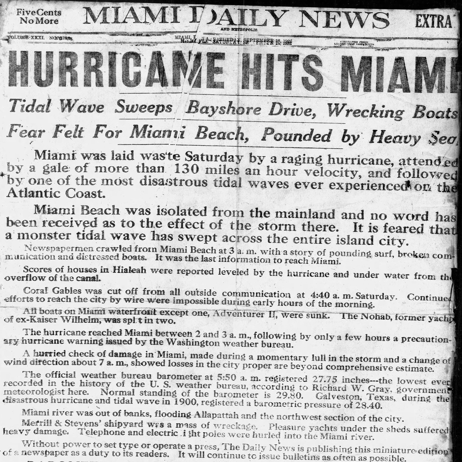 September 18, 1926: The Great Miami Hurricane makes landfall episode artwork