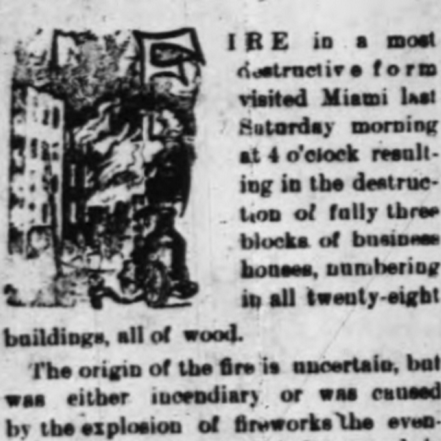 December 26, 1896: The Christmas fire of 1896 burns Miami (and its first would-be saloon) episode artwork