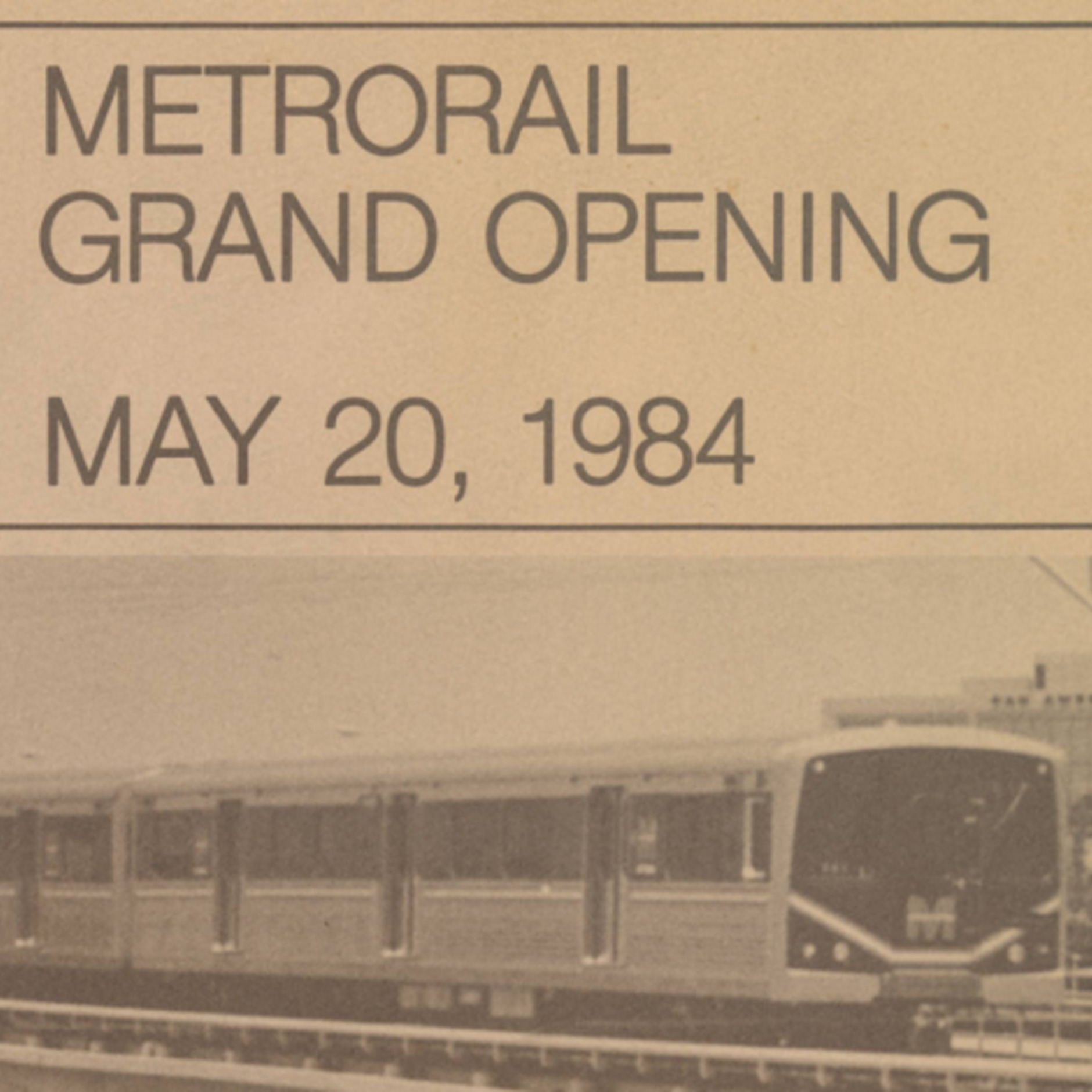 May 20, 1984: Metrorail runs for the first time episode artwork
