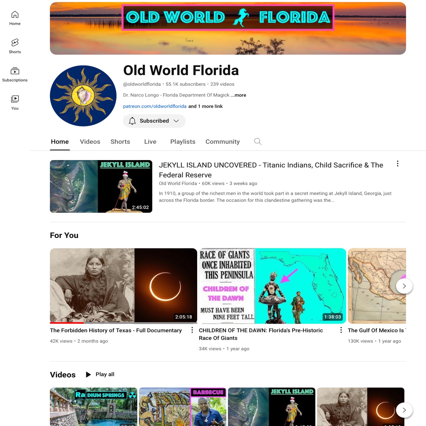 Dr Narco Longo of Old World Florida: America the Biblical Lands