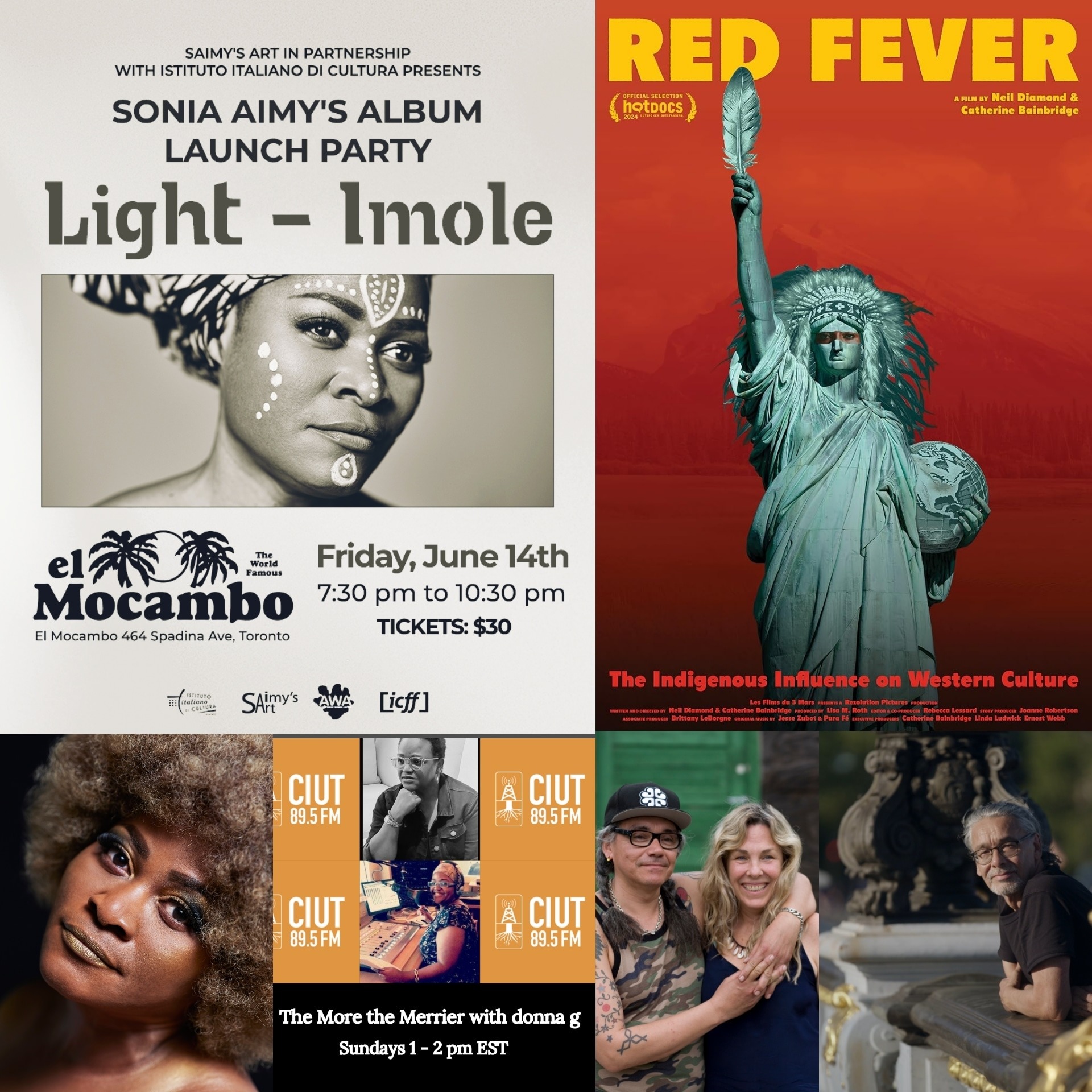 tmtm 9june24 Guests: Singer, cultural activist, Sonia Aimy + Co-directors Neil Diamond and Catherine Bainbridge ('Red Fever' doc)