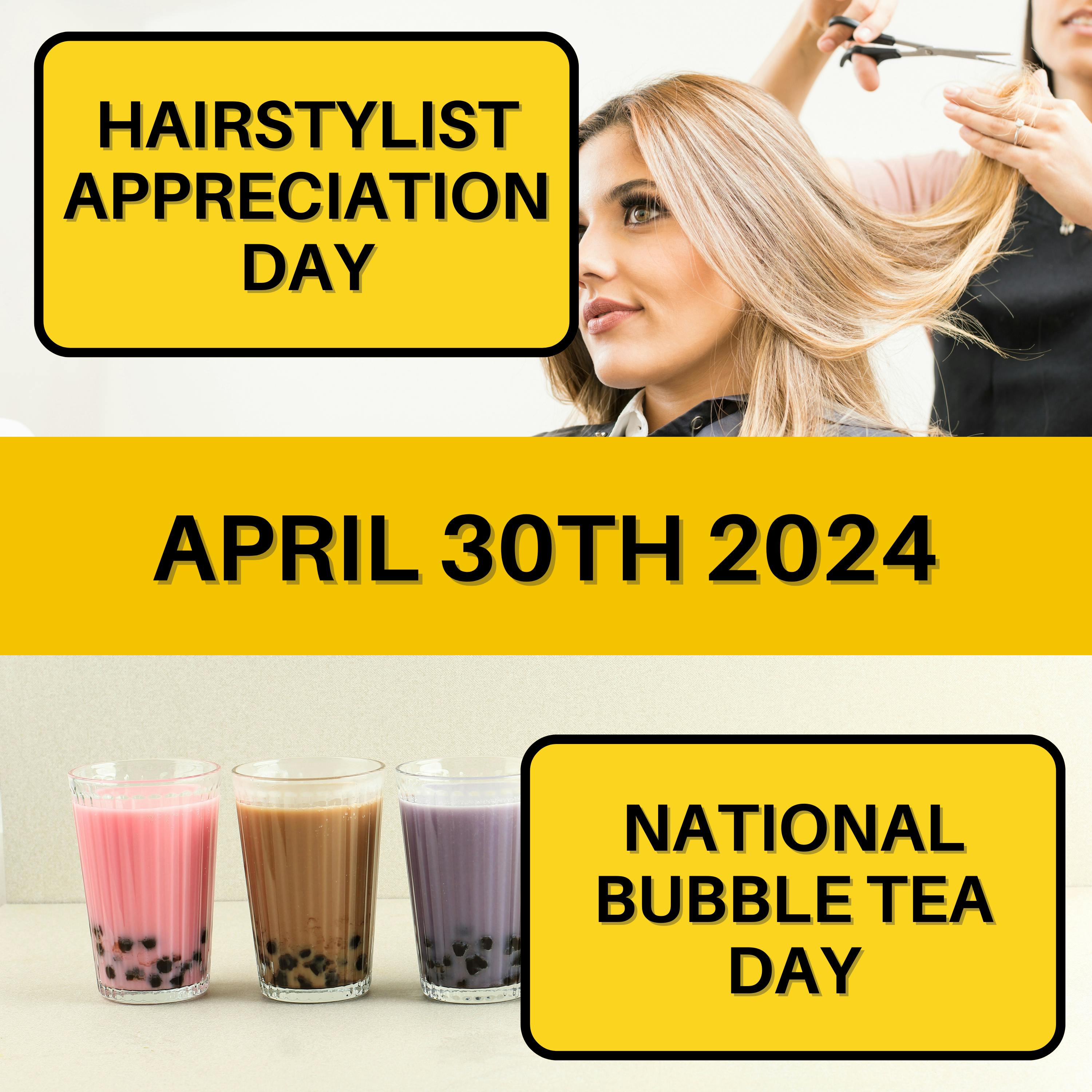 April 30, 2024 | Curls and Cups: Hairstylist & Bubble Tea Day Festivities