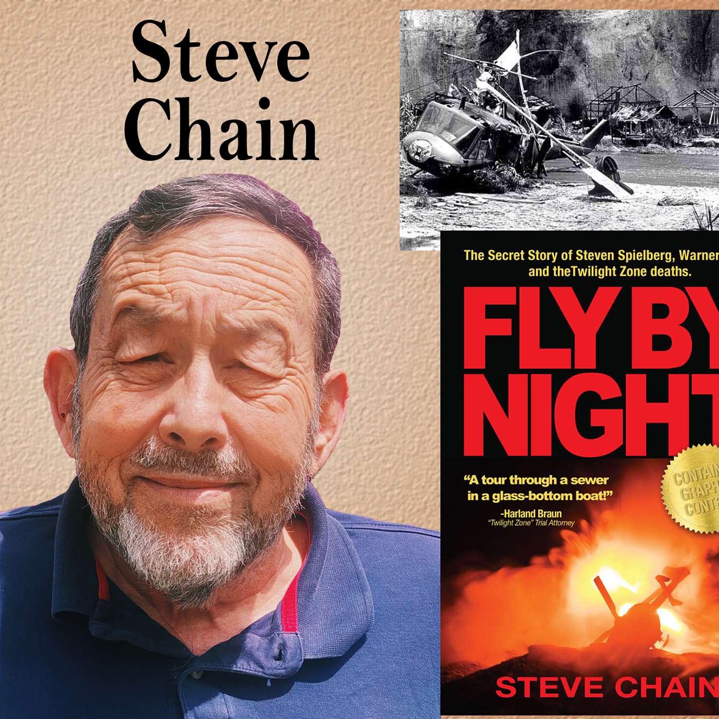 Harvey Brownstone Interviews Steve Chain, Author of , “Fly By Night: The Secret Story of Steven Spielberg, Warner Brothers and the Twilight Zone Deaths”