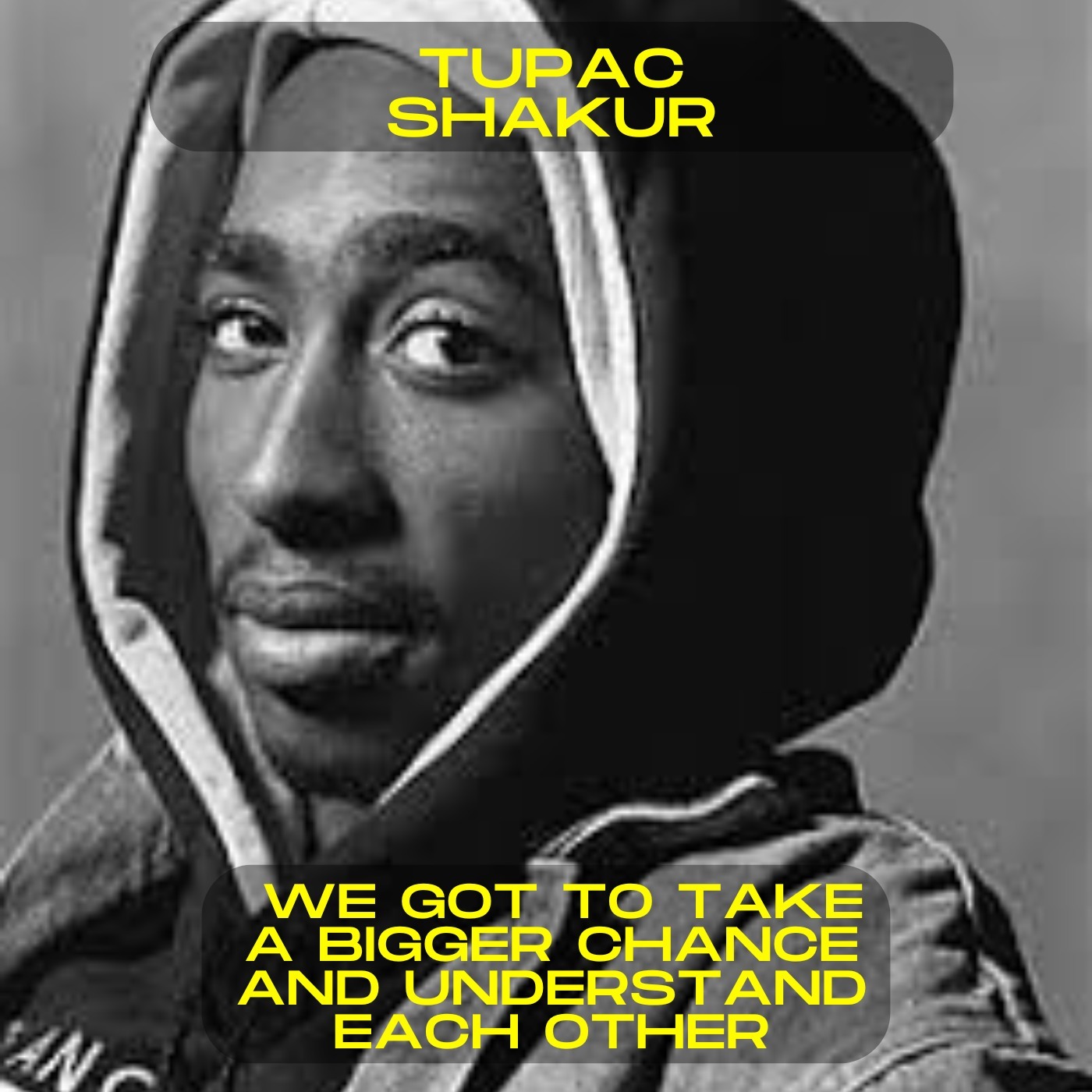 Tupac Shakur - We got to take a bigger chance and understand each other motivational speech