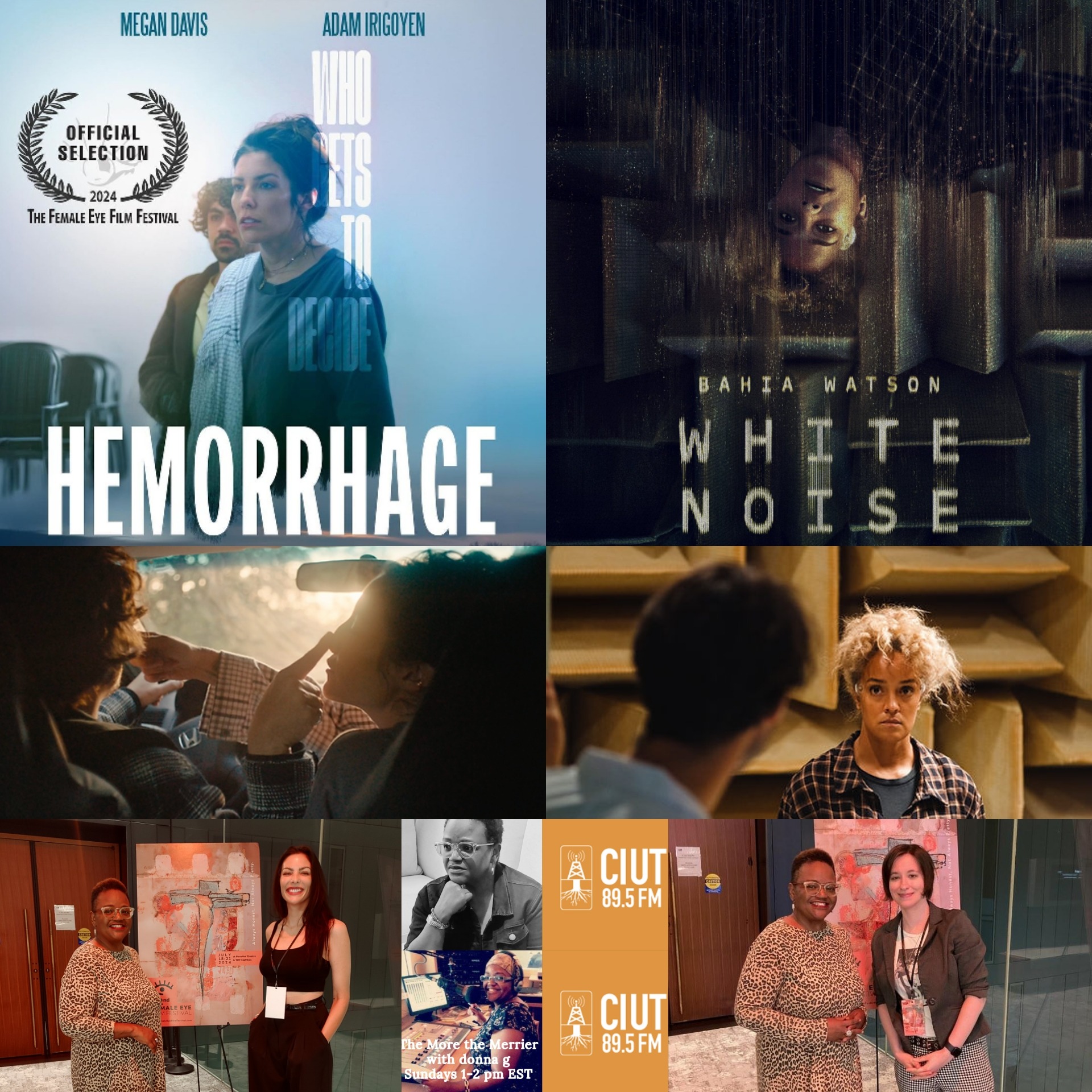 tmtm 28july24 Female Eye Film Festival Guests: Megan Davis (Hemorrhage) + Tamara Scherbak (White Noise)