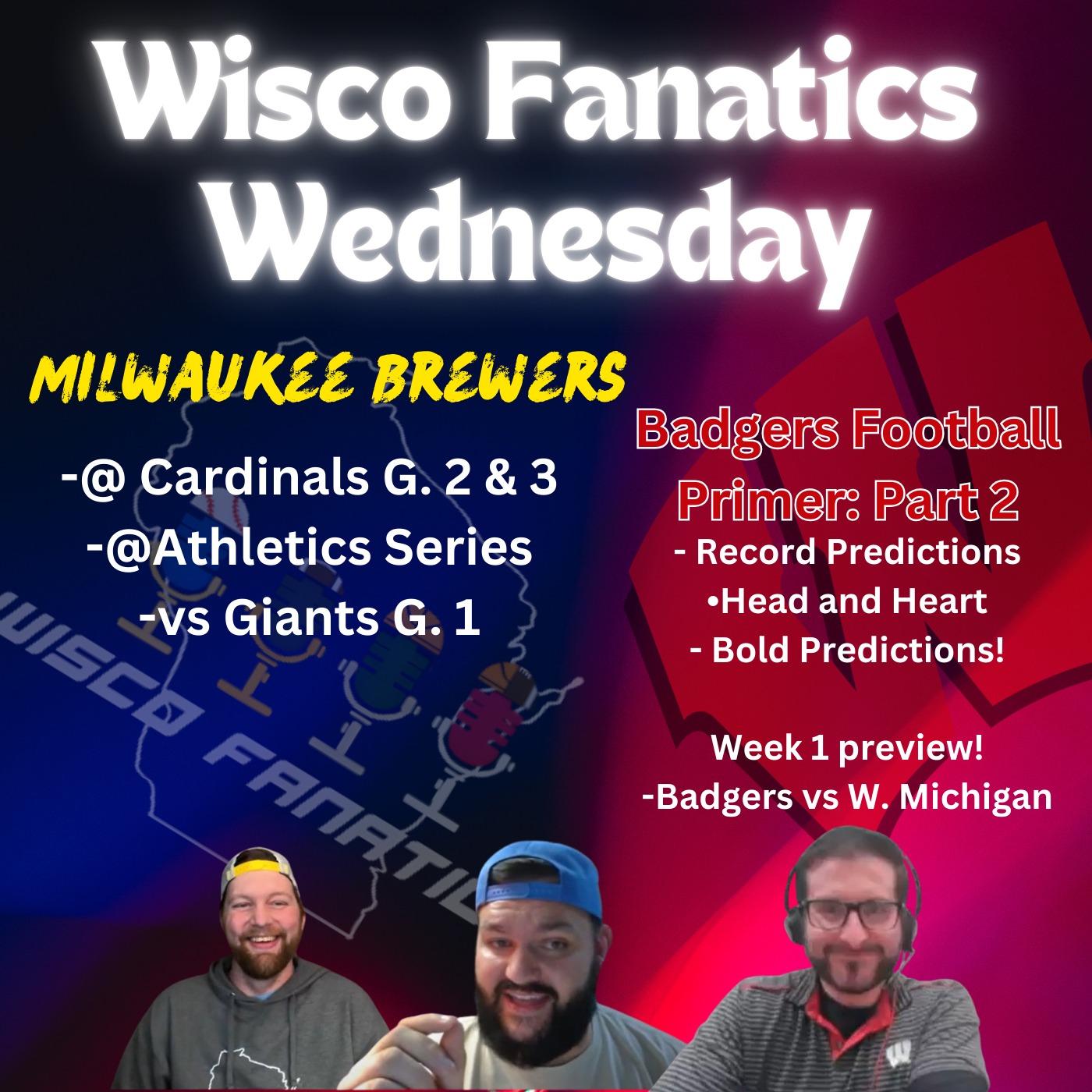 Brewers return from StL and Oakland, start series vs SFG, Badgers primer part 2 episode artwork