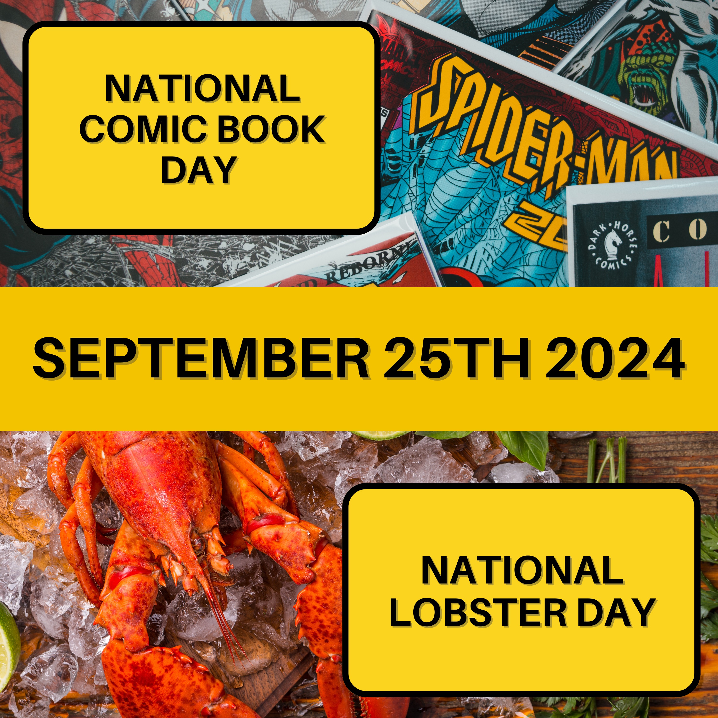 National Comic Book Day & National Lobster Day
