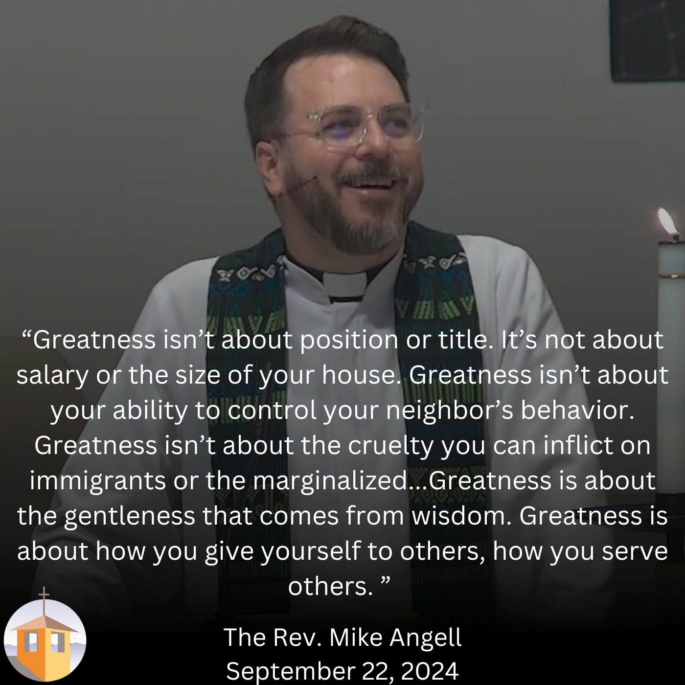 On Greatness- The Rev. Mike Angell episode artwork