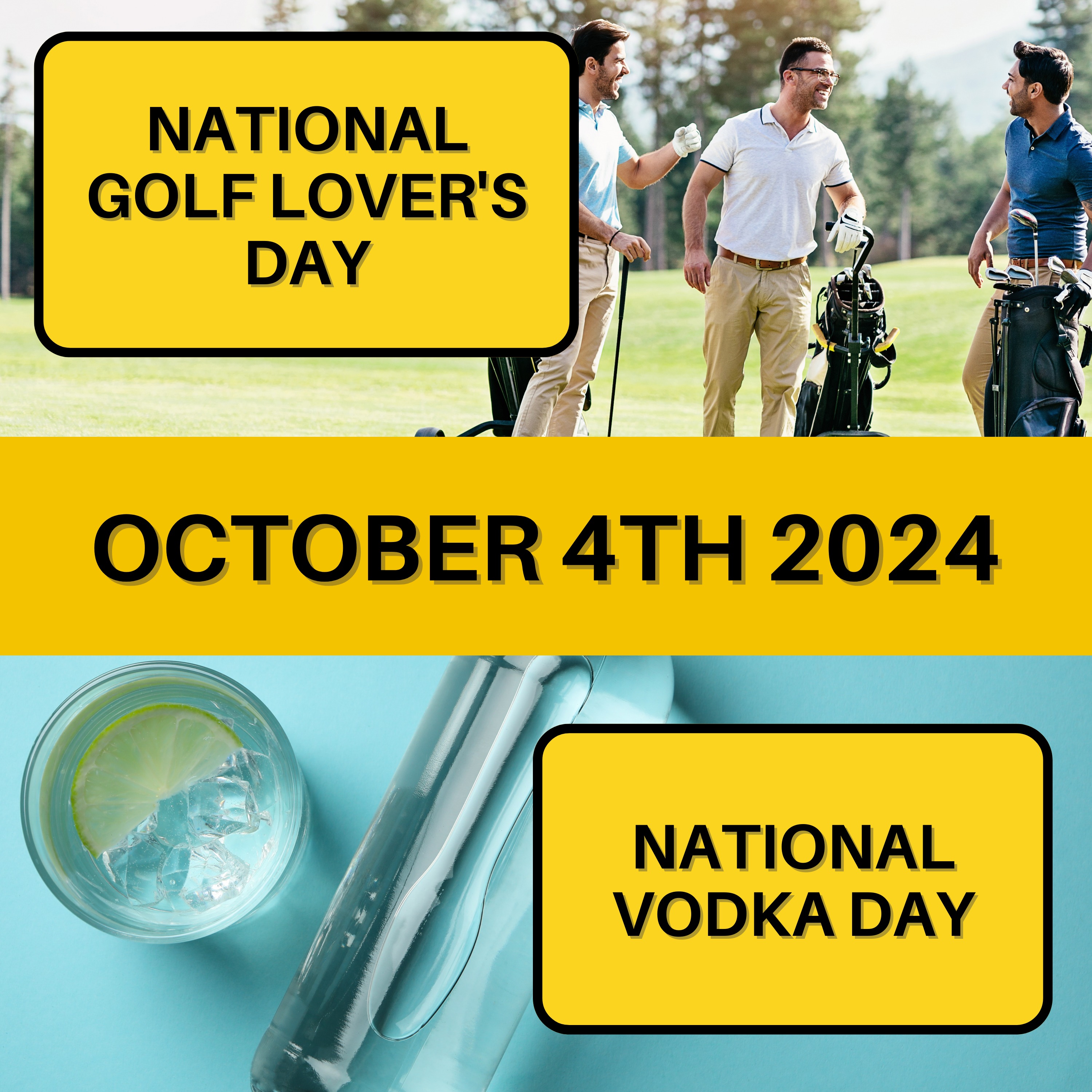 National Golf Lover's Day & National Vodka Day
