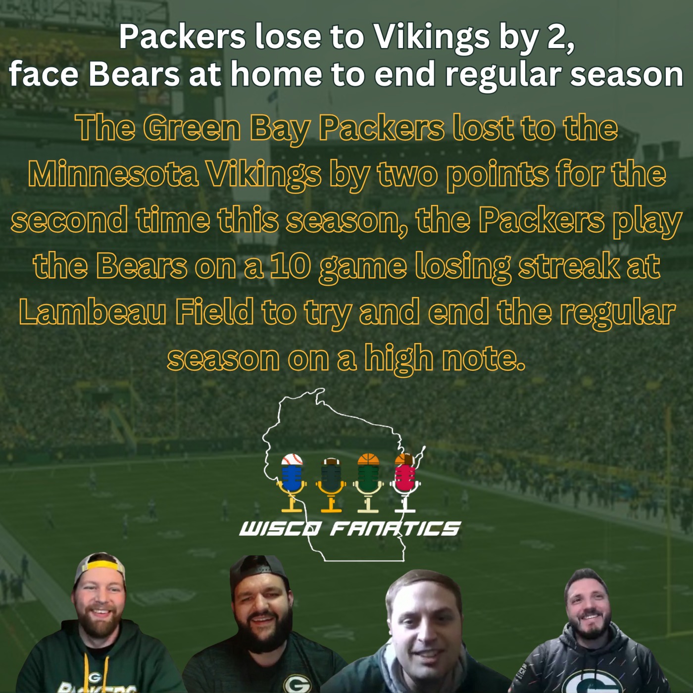 Packers lose to Vikings by 2, end regular season vs Bears episode artwork
