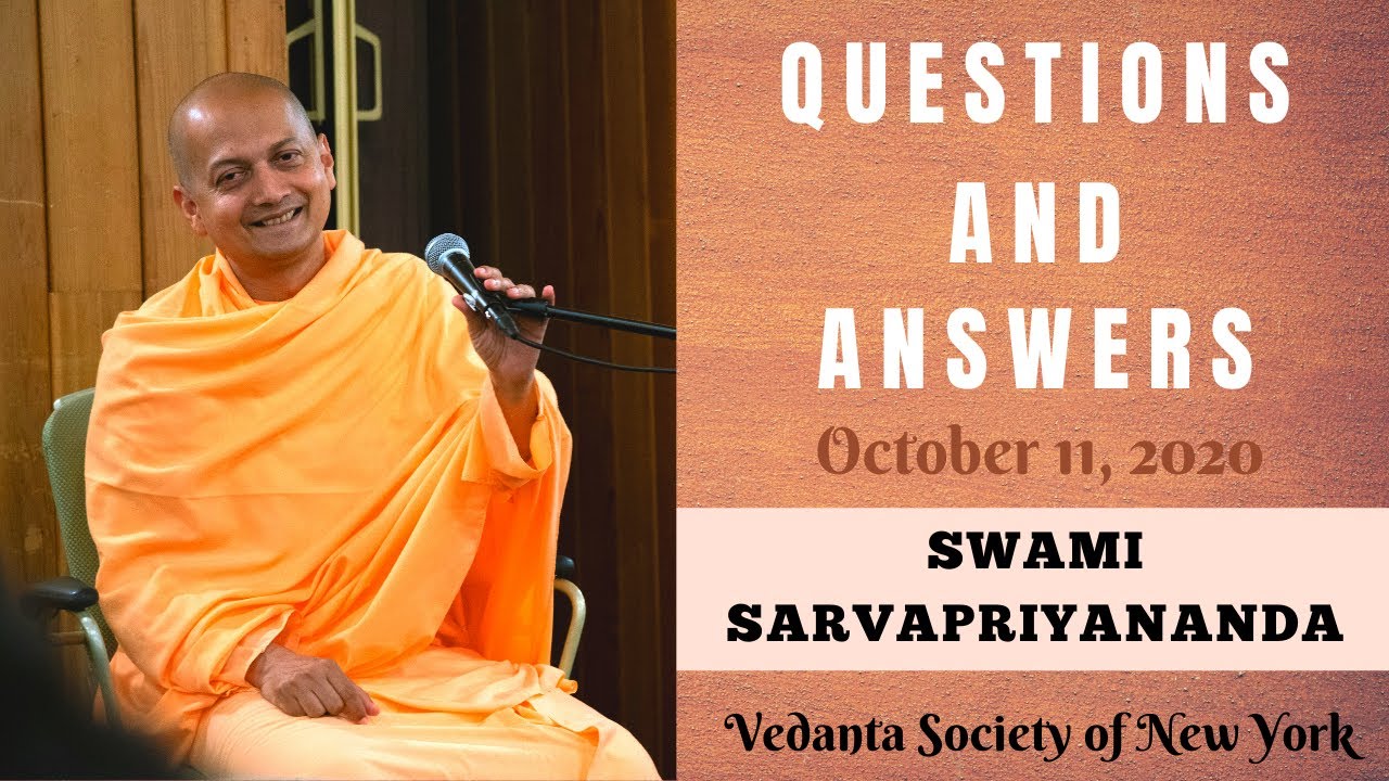 Ask Swami with Swami Sarvapriyananda | October 11th, 2020