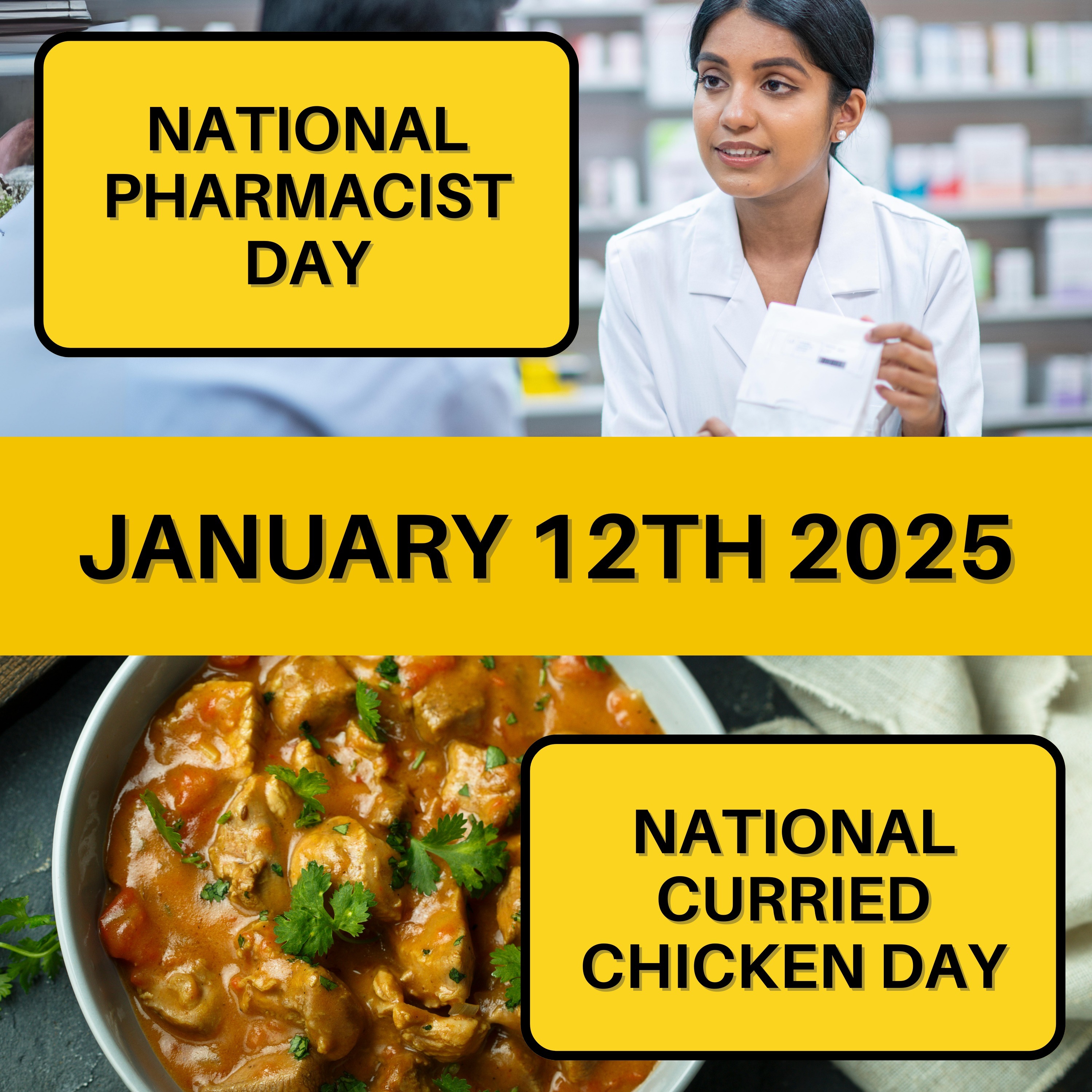 National Pharmacist Day & National Curried Chicken Day