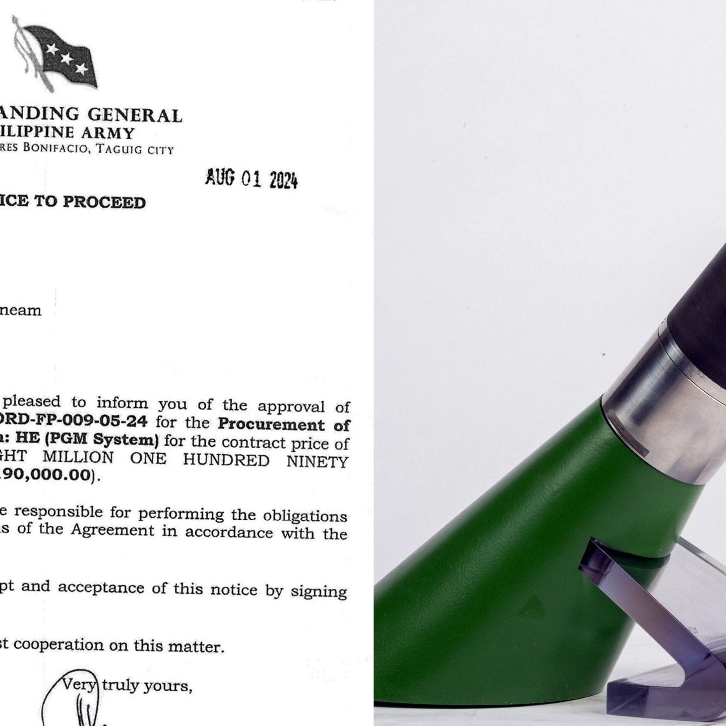 Philippine Army acquires the Silver Bullet Guided Ammunition System for their ATMOS Howitzers