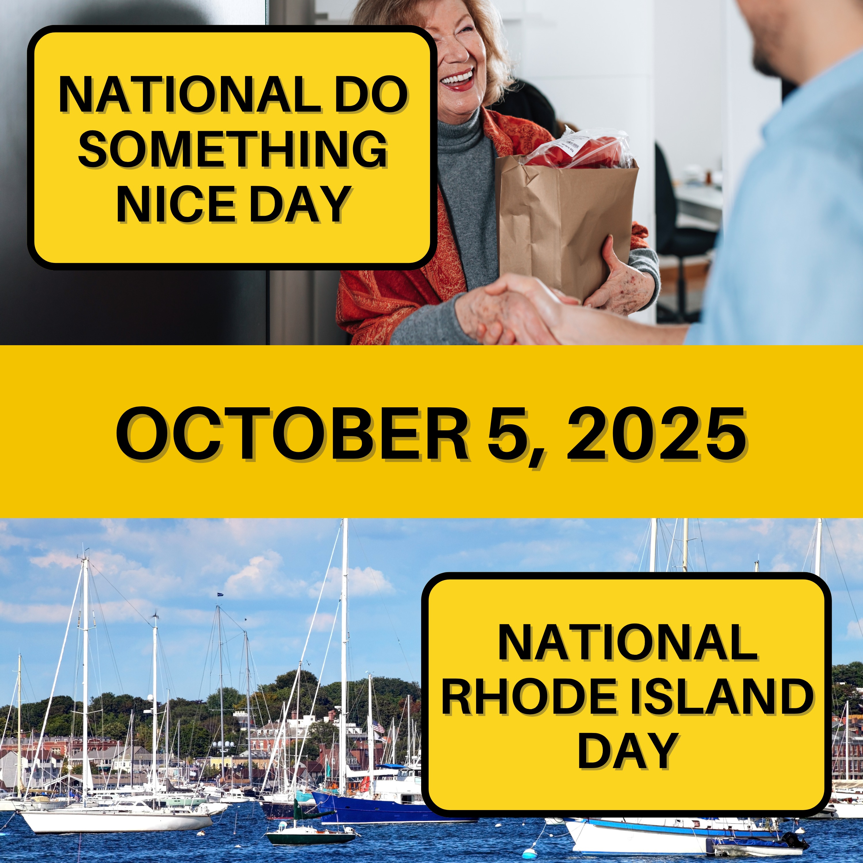 National Do Something Nice Day & National Rhode Island Day