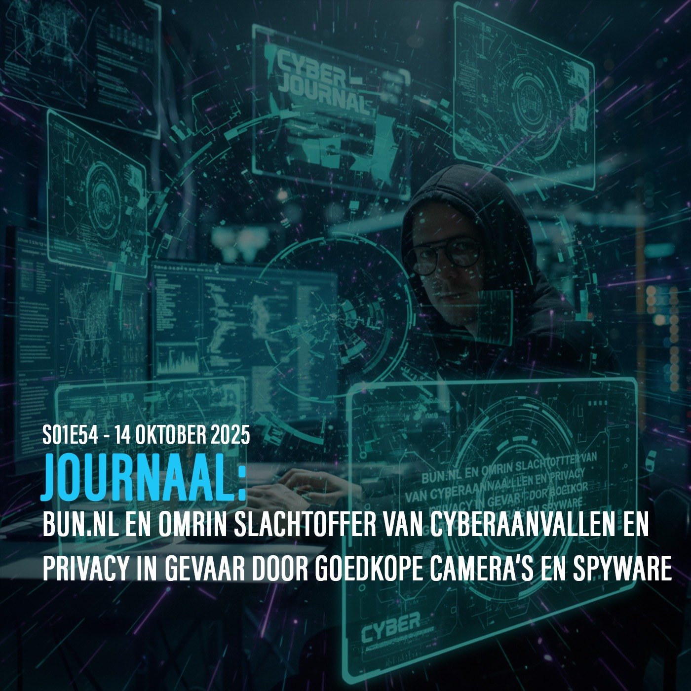 Bun.nl en Omrin slachtoffer van cyberaanvallen en privacy in gevaar door goedkope camera’s en spyware episode artwork