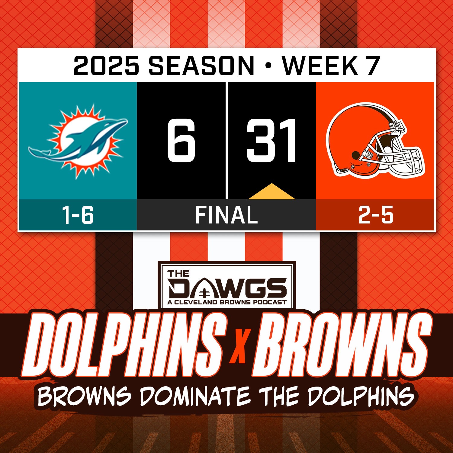Dolphins x Browns: Game Reactions - Browns Put Belt to Behind Against Hapless Dolphins - Cleveland Browns Podcast for 10/19/25