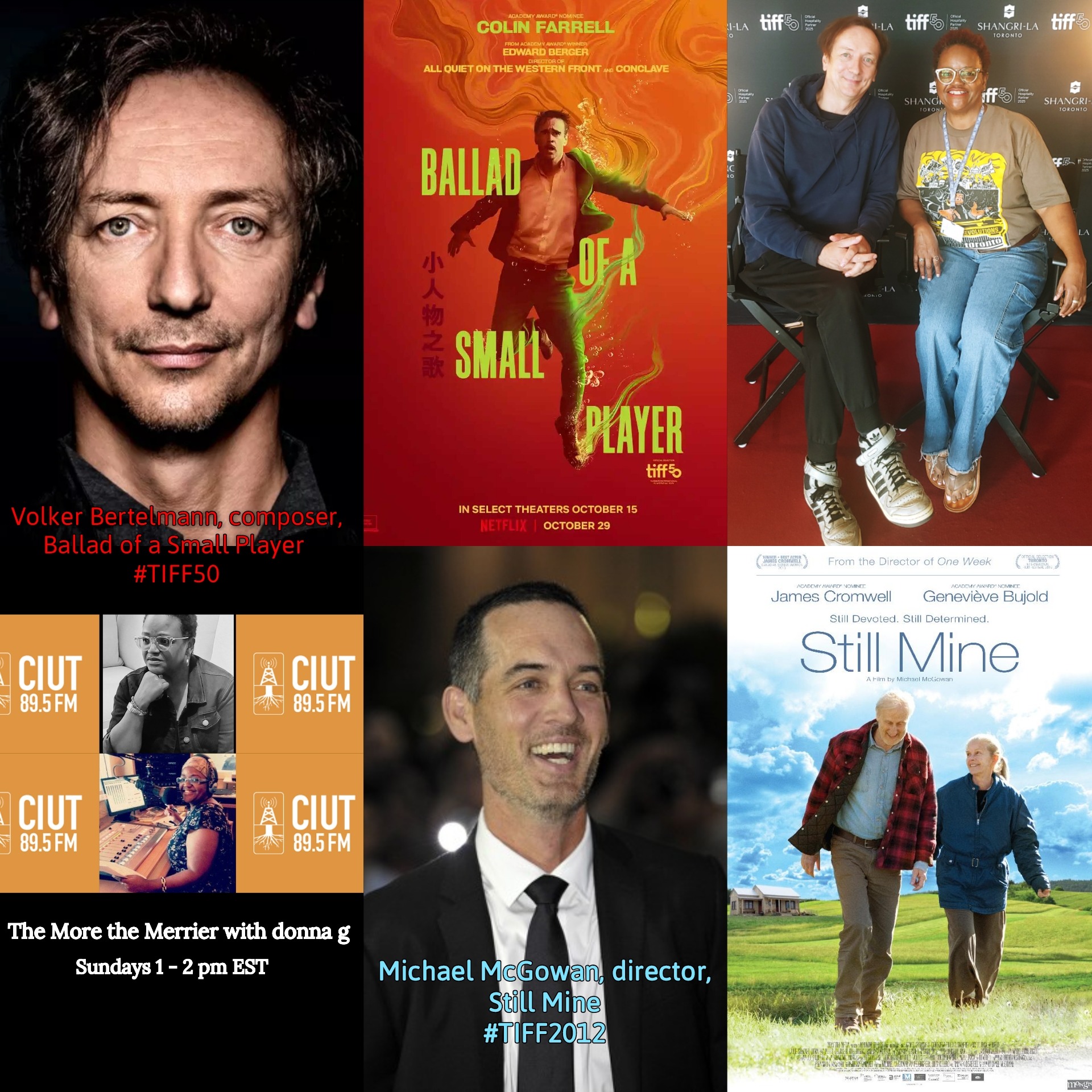 tmtm 19 Oct 25 Guest: Volker Bertelmann (Academy Award Winner) on scoring Ballad of a Small Player (#TIFF50) + Michael McGowan, director, Still Mine (#TIFF2012)