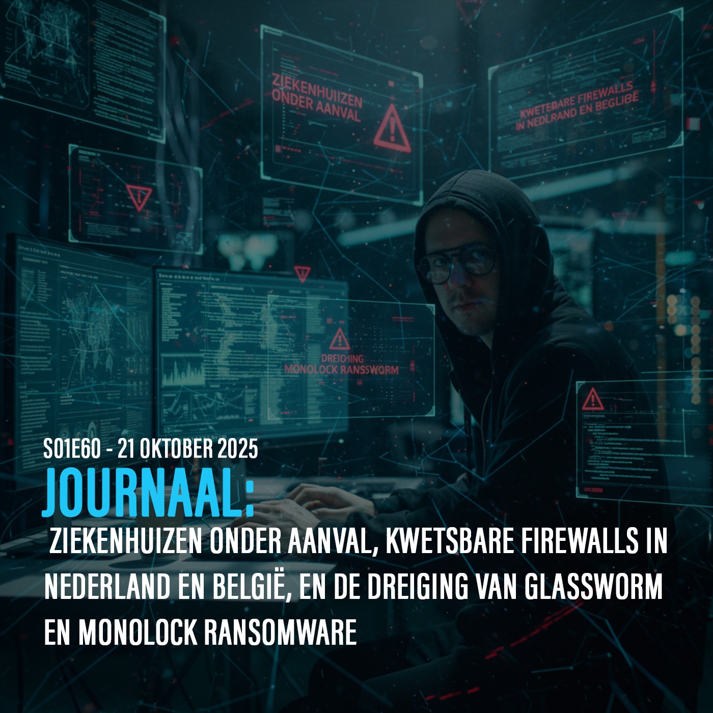 Ziekenhuizen onder aanval, kwetsbare firewalls in Nederland en België, en de dreiging van GlassWorm en Monolock ransomware episode artwork