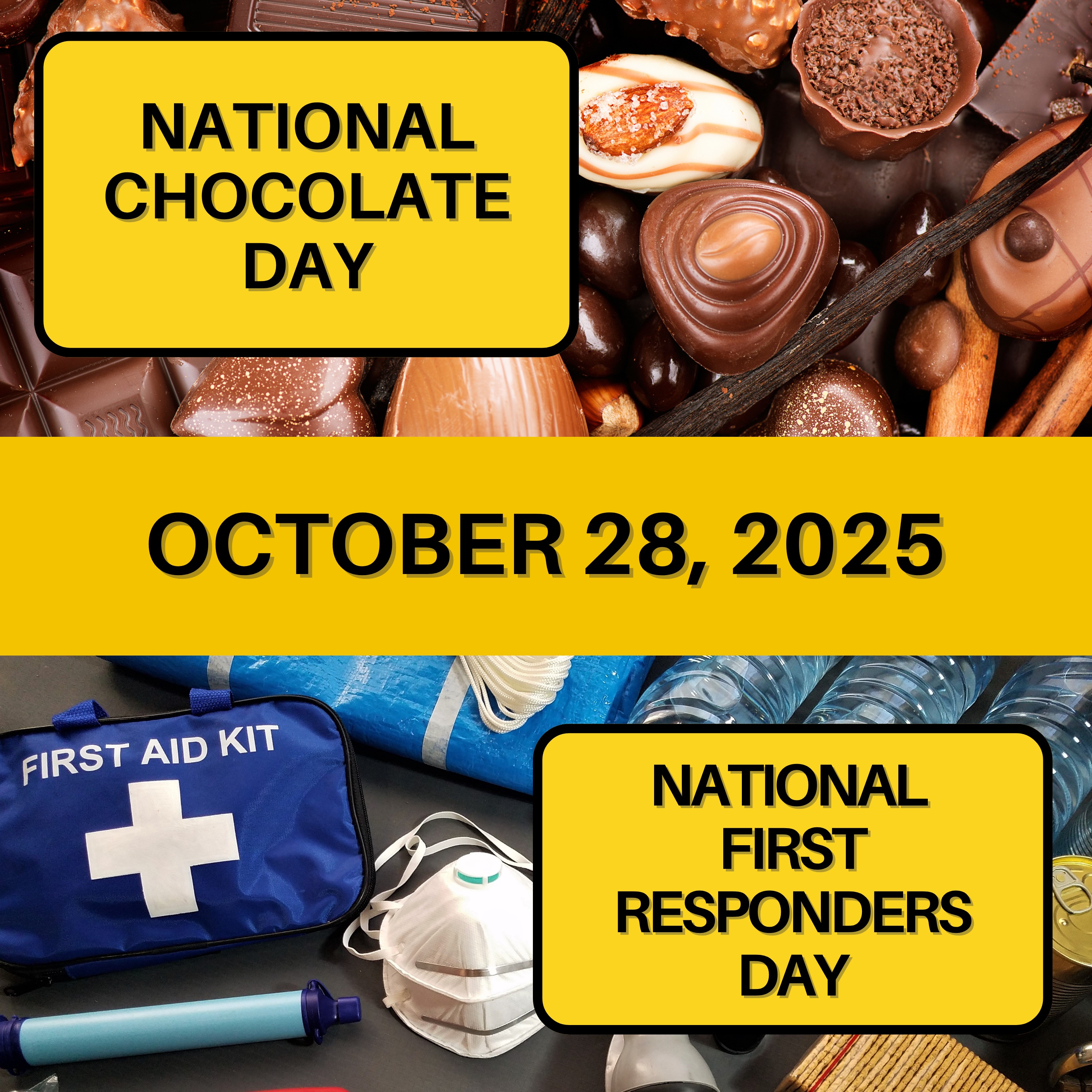 National Chocolate Day & National First Responders Day
