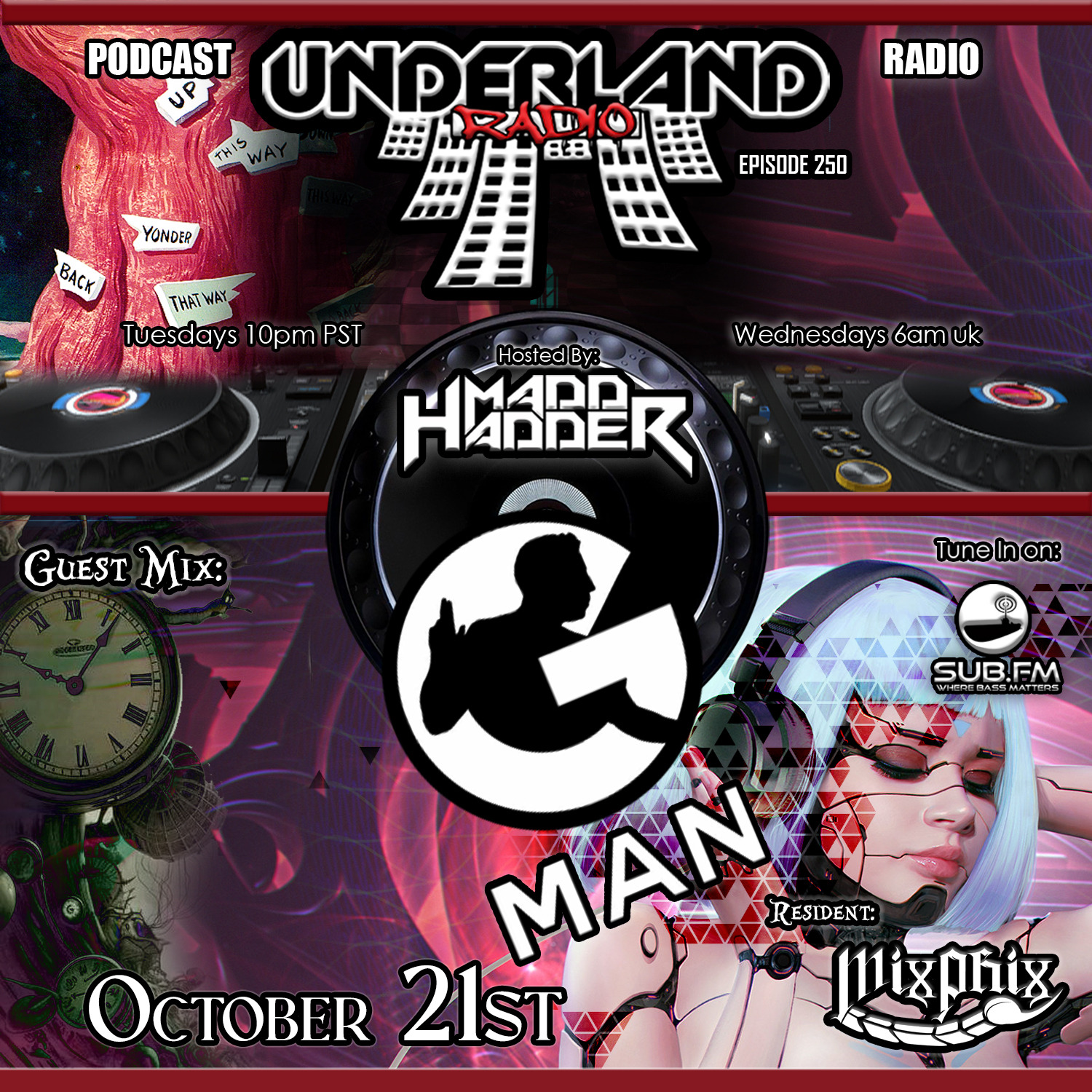 Episode 0250 Underland Radio - Guest Mix: DJ Gman