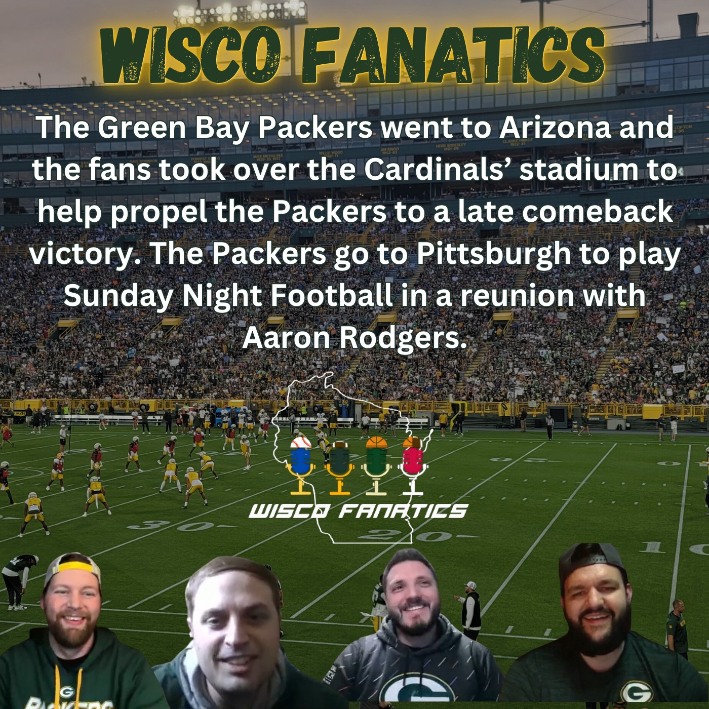Packers win in AZ, face Rodgers for first time episode artwork
