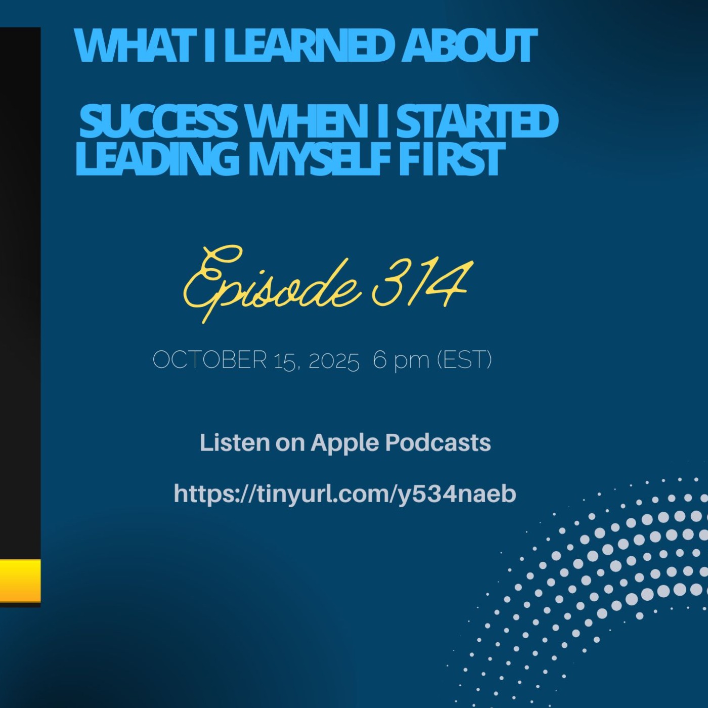 Episode 314 - What I Learned About Success When I Started Leading Myself First