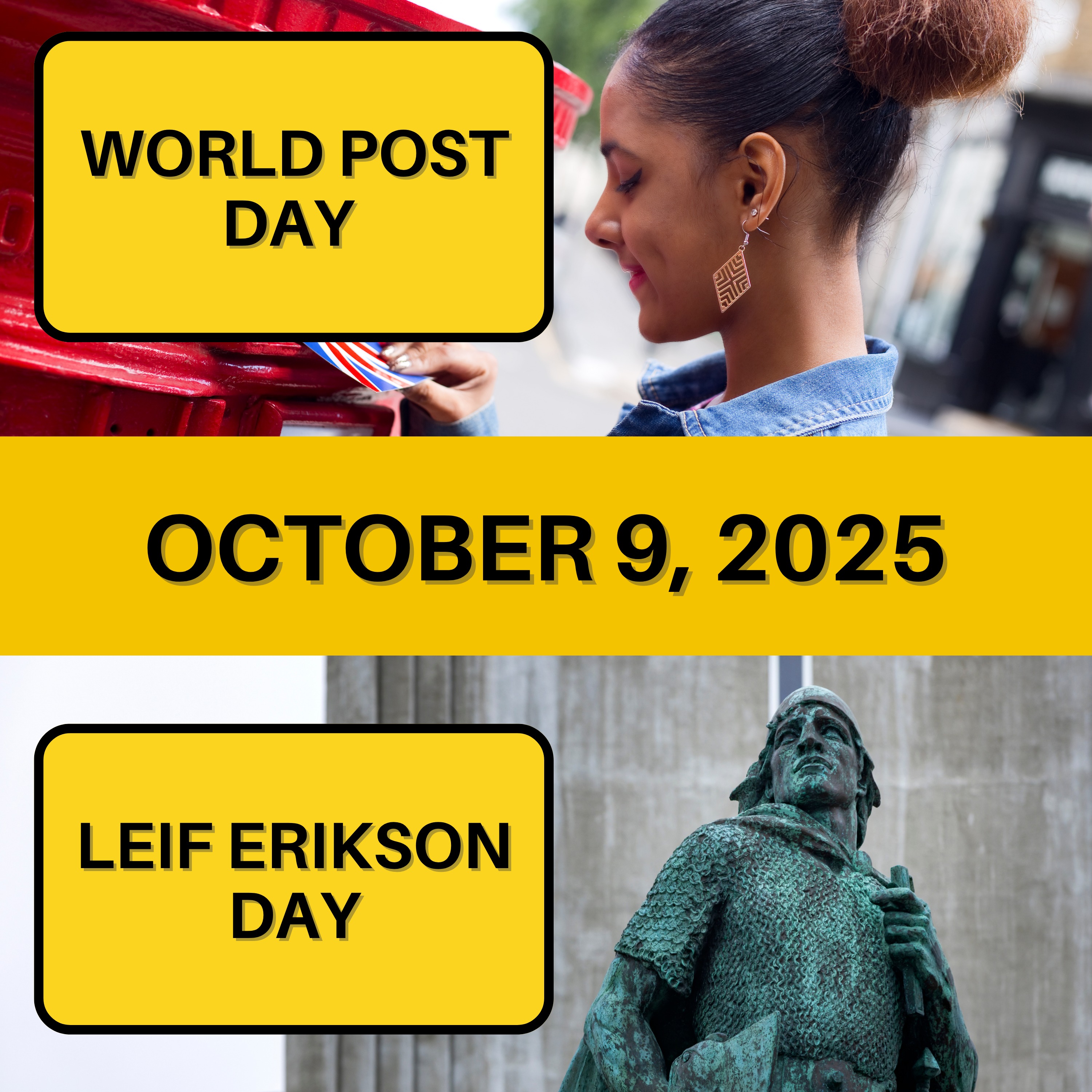 World Post Day & Leif Erikson Day