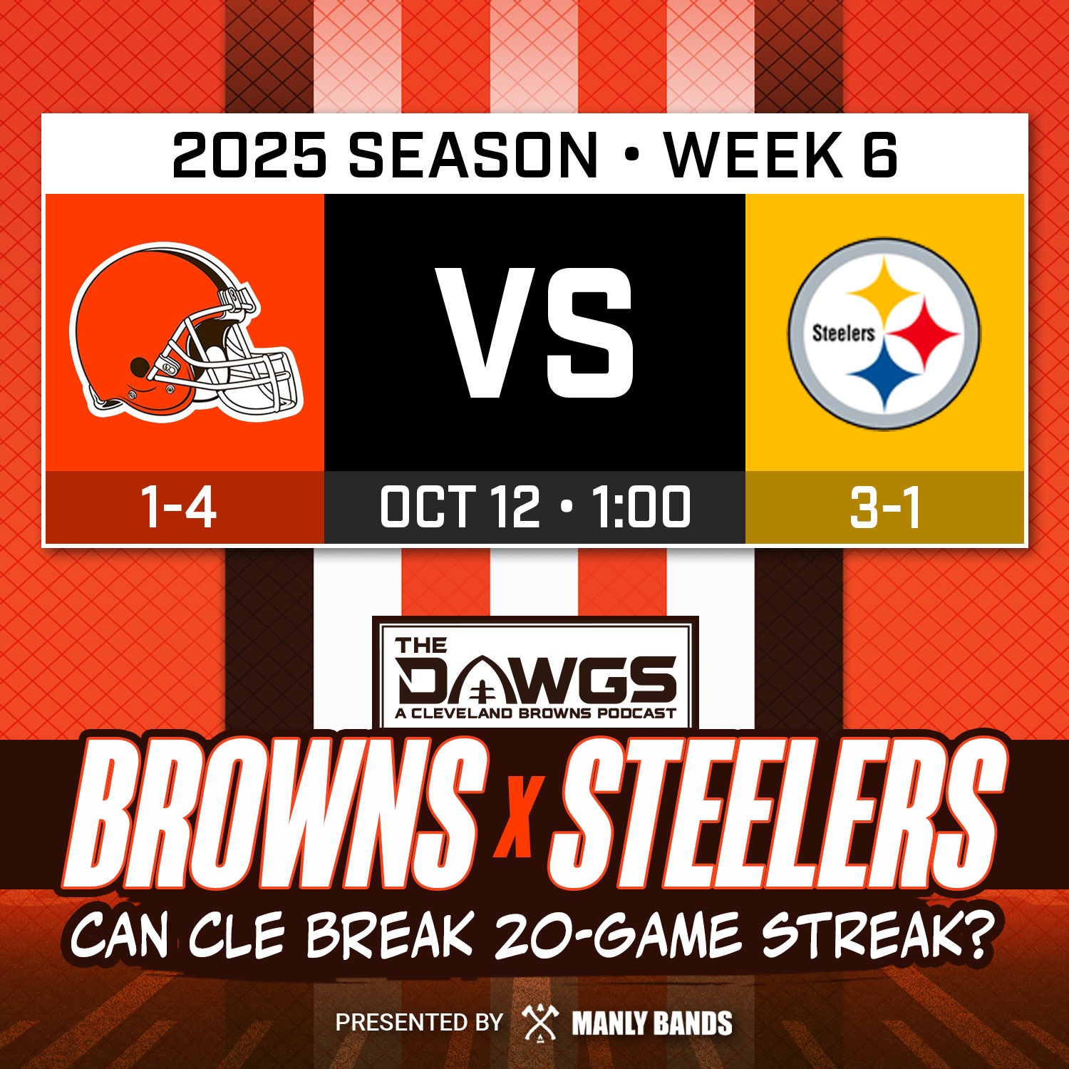 Browns x Steelers: Game Preview - Can the Browns Break the 20-Game Losing Streak? - Cleveland Browns Podcast for 10/9/25