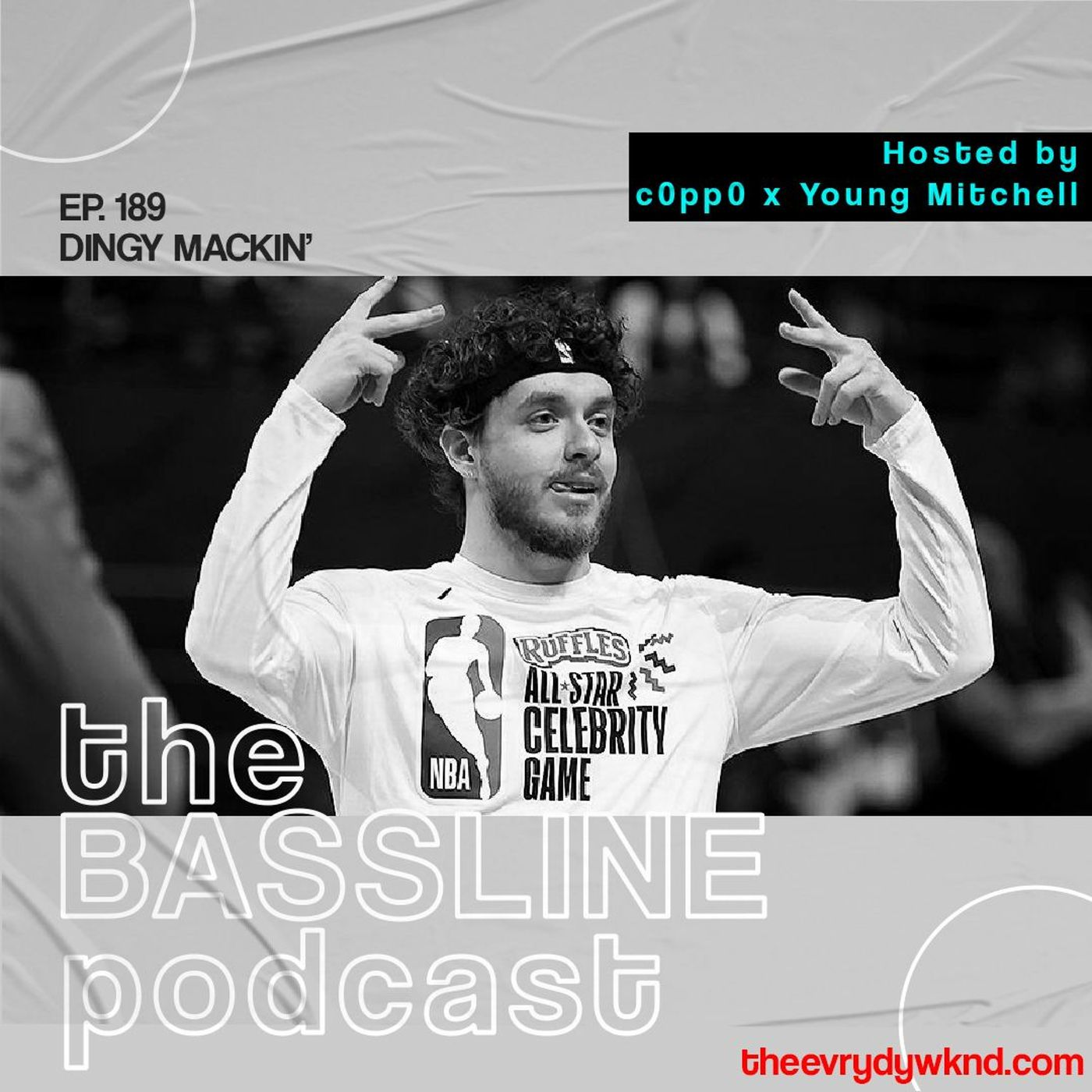 the BASSLINE podcast ep 189 "Dingy Mackin" episode artwork