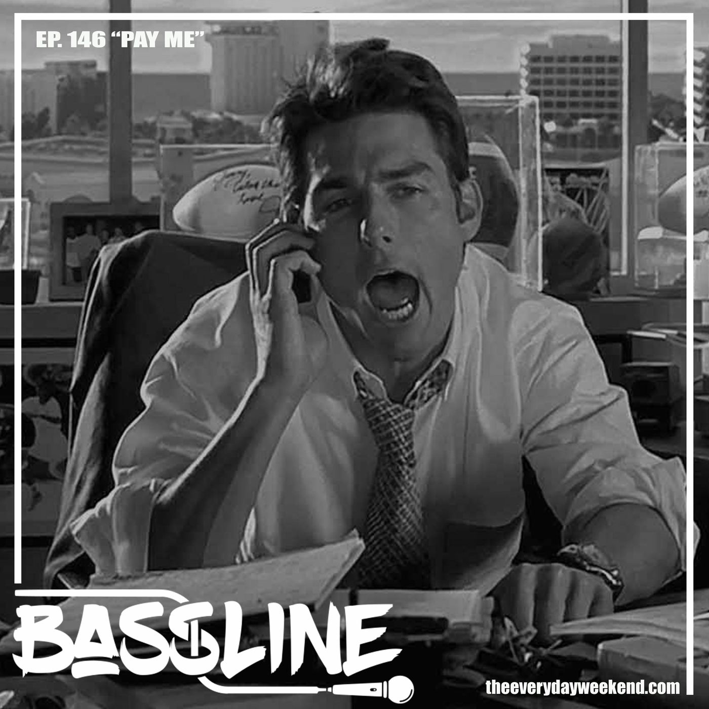 the BASSLINE podcast ep 145 "PAY ME" episode artwork