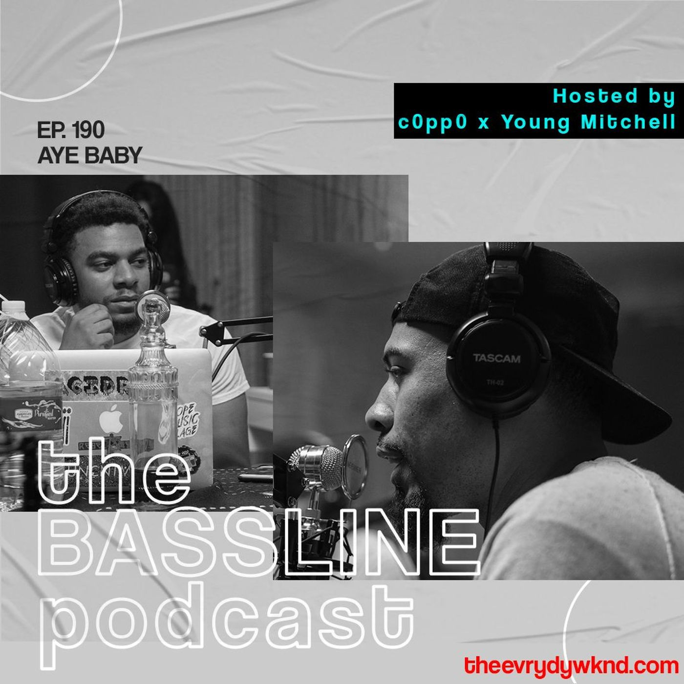 the BASSLINE podcast ep 190 "Aye Baby" episode artwork