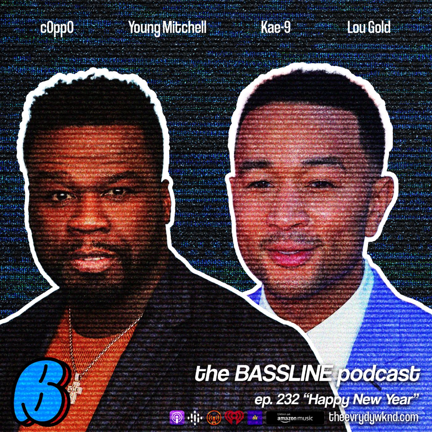 the BASSLINE podcast ep 232 "Happy New Year" episode artwork