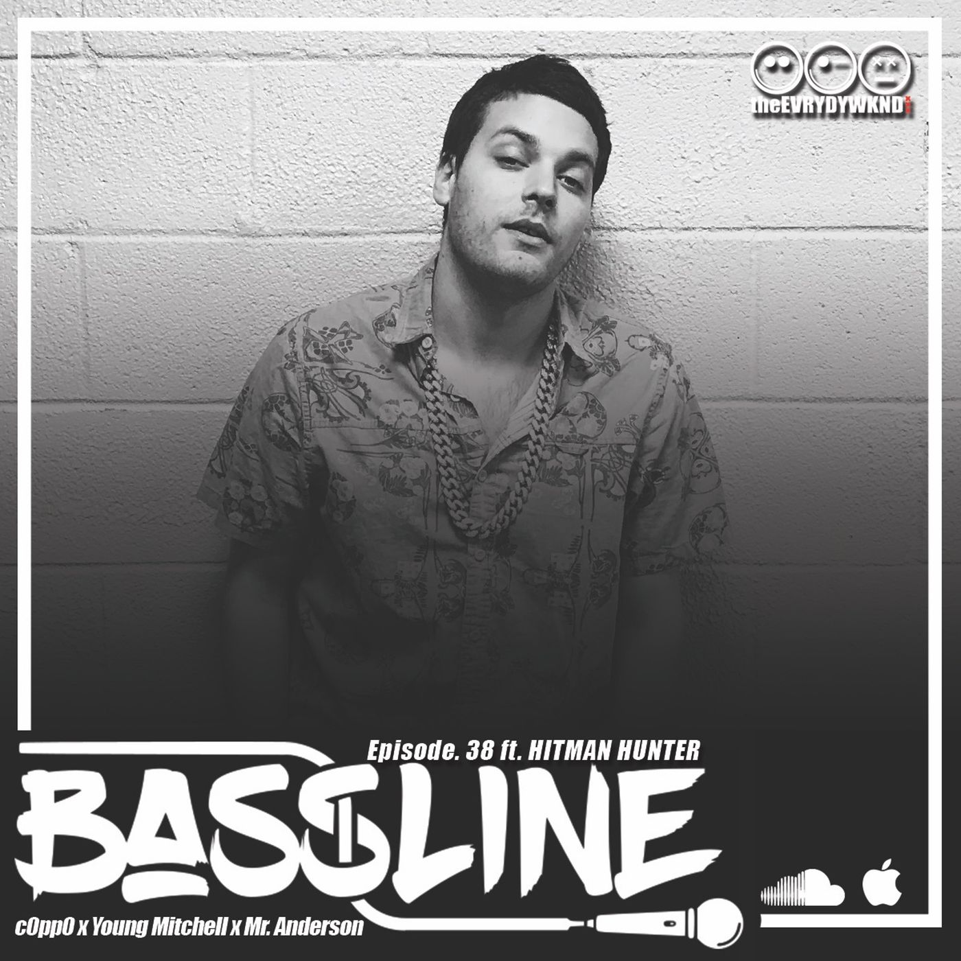 the BASSLINE podcast ep 38 ft. Hitman Hunter episode artwork