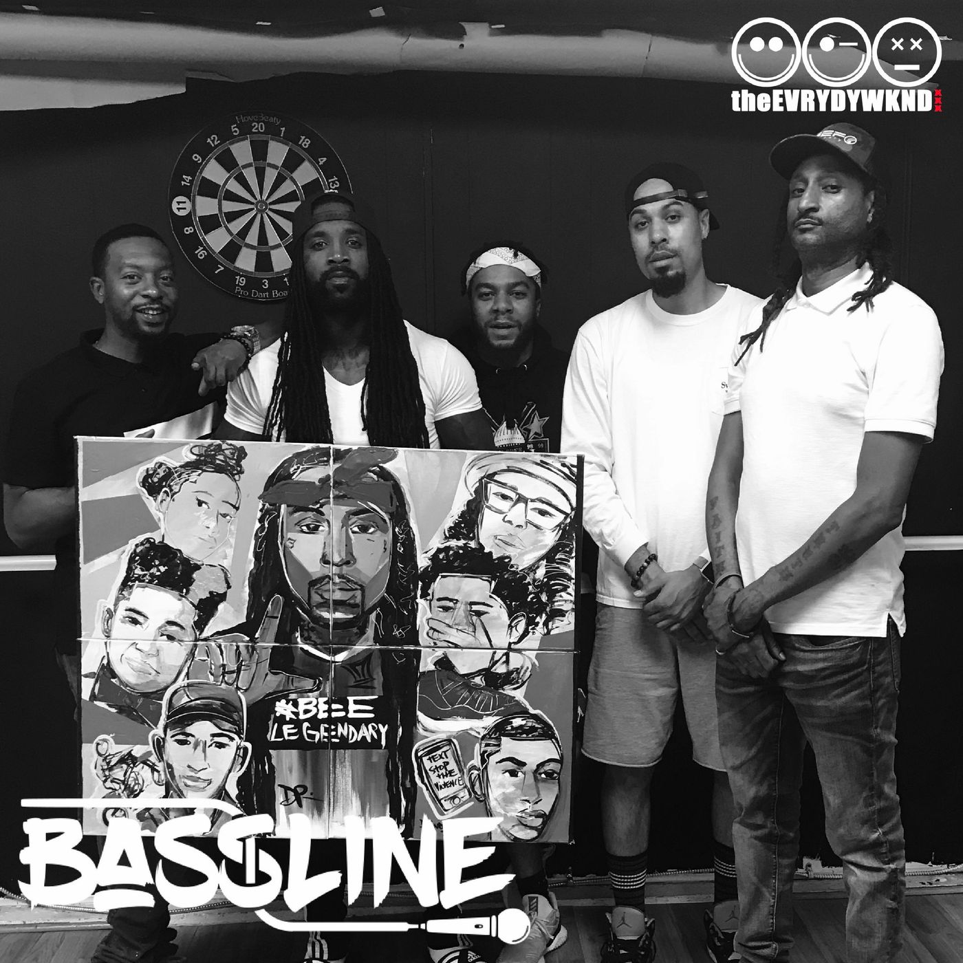 the BASSLINE podcast ep 101 ft Mike D'Angelo x Marksman episode artwork