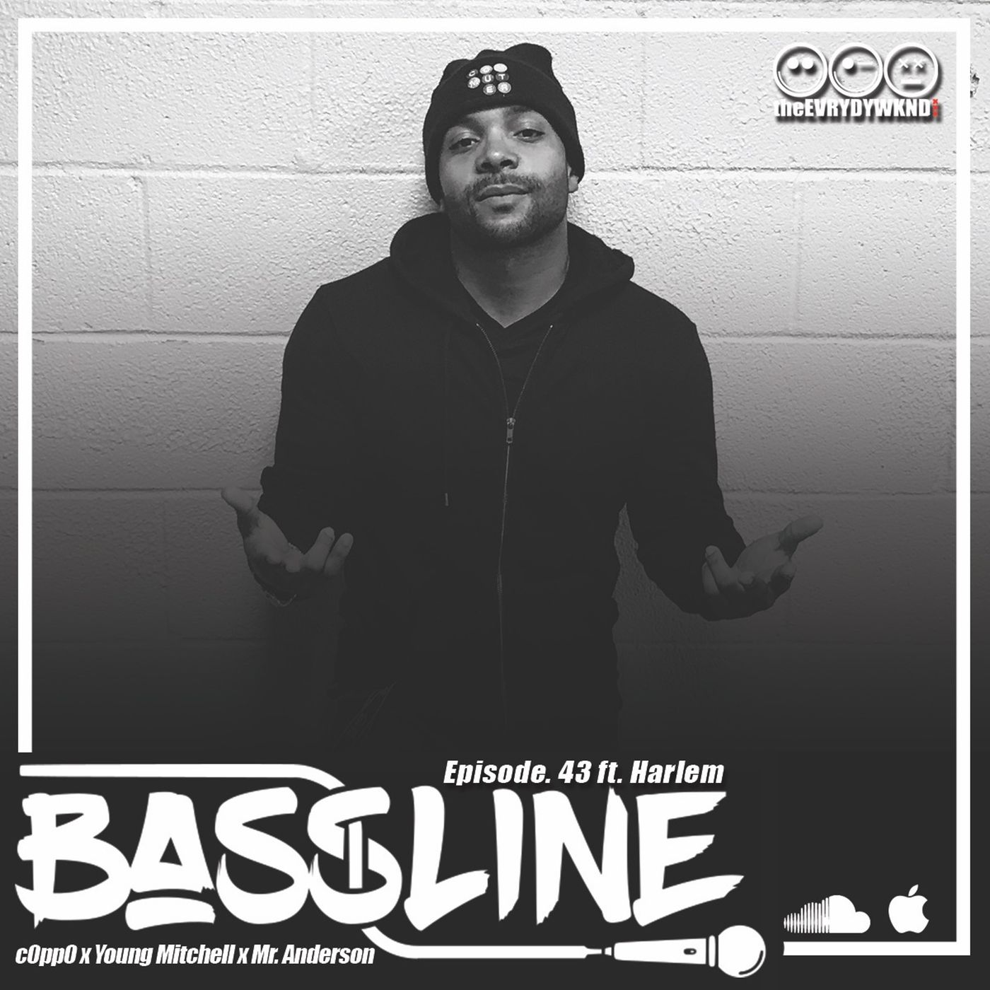 the BASSLINE podcast ep 43 ft. Harlem episode artwork