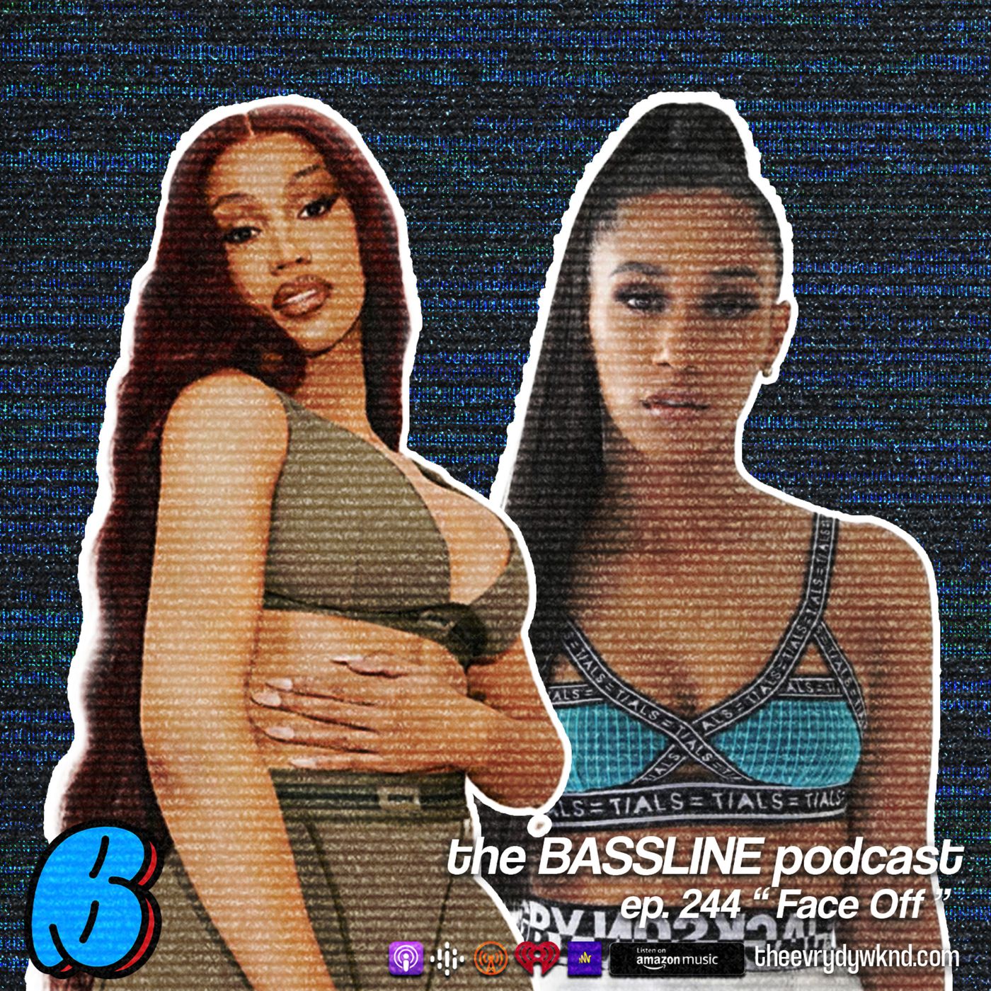 the BASSLINE podcast ep 244 "Face Off" episode artwork