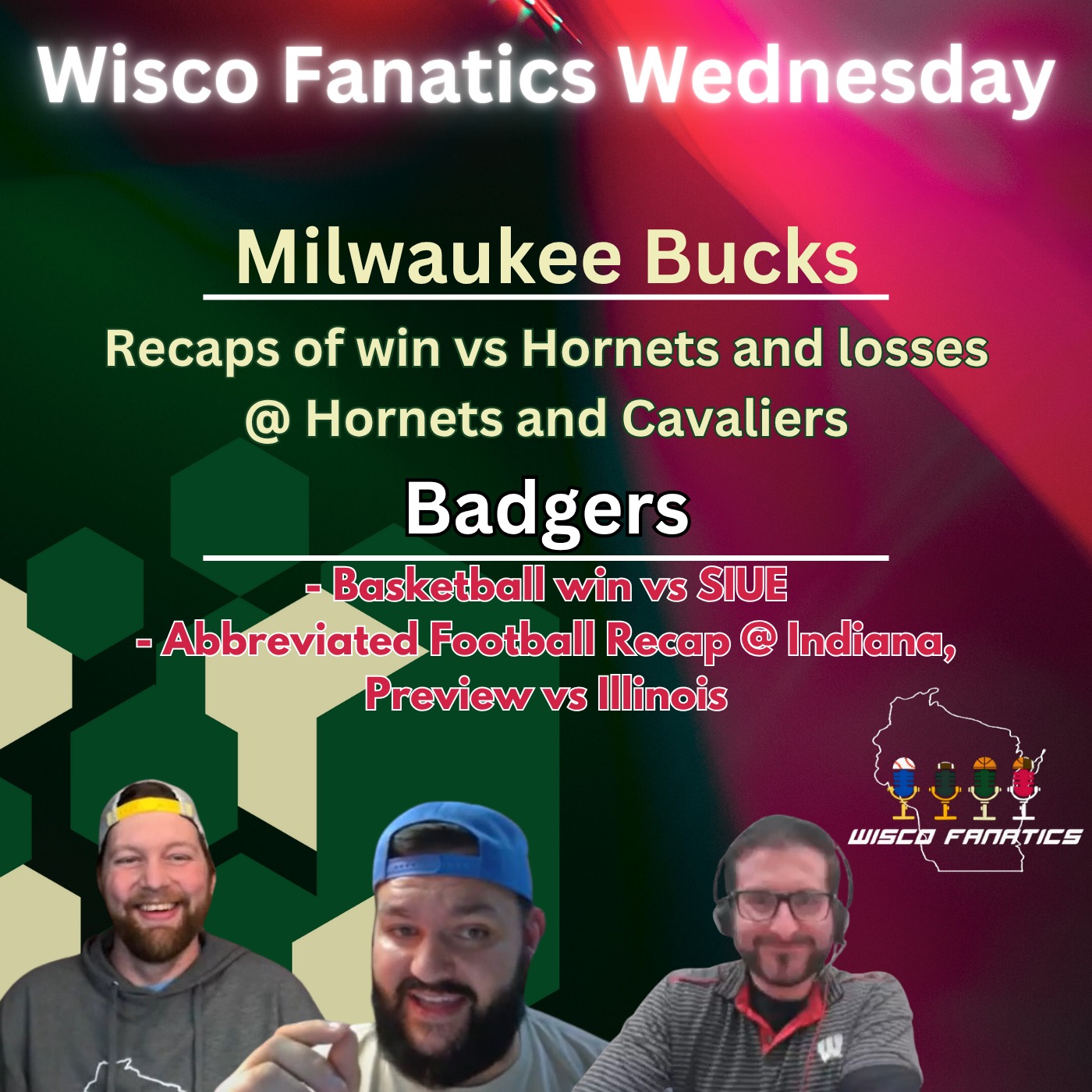 Bucks lose Giannis to groin injury, Badgers basketball and football recaps episode artwork