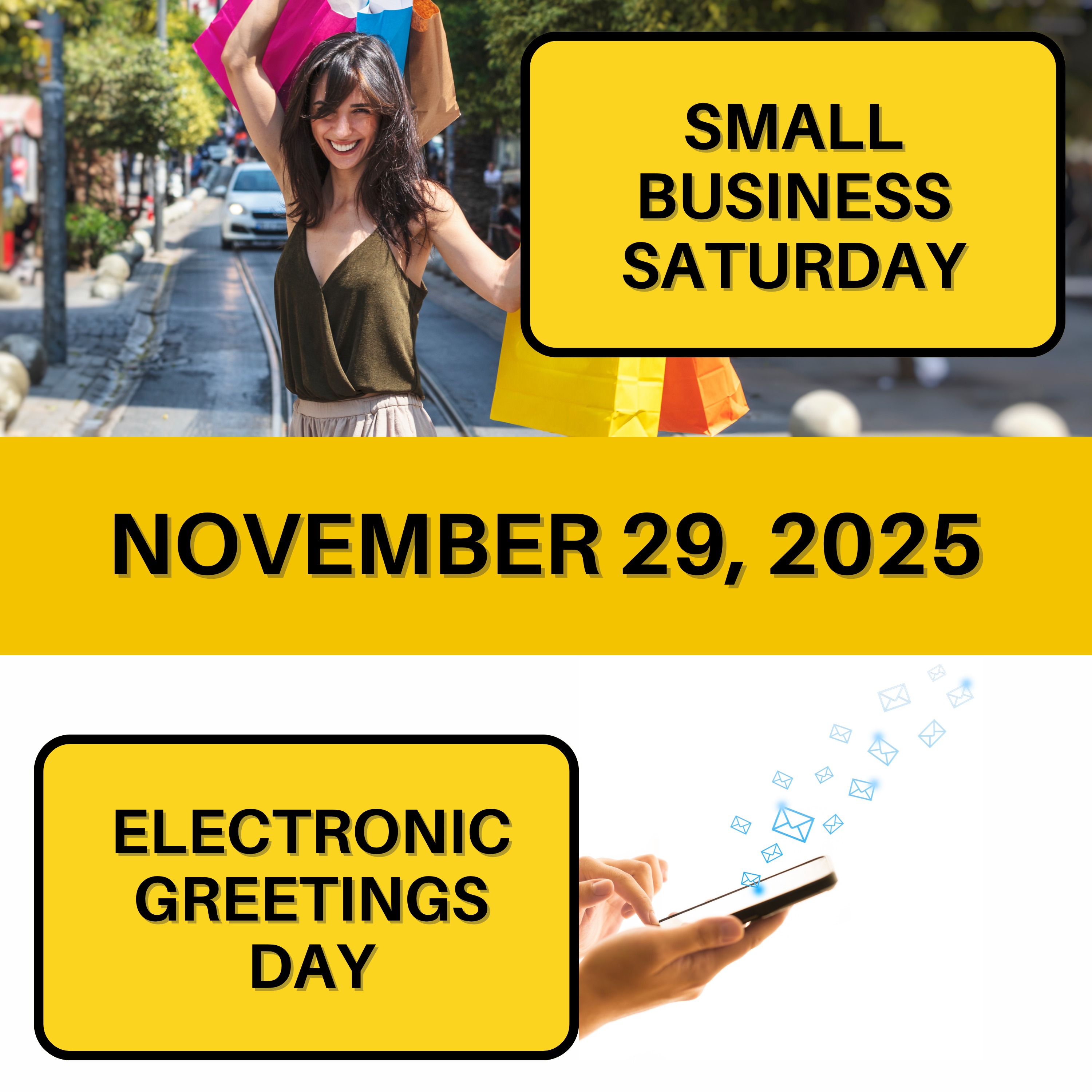 Small Business Saturday & Electronic Greetings Day