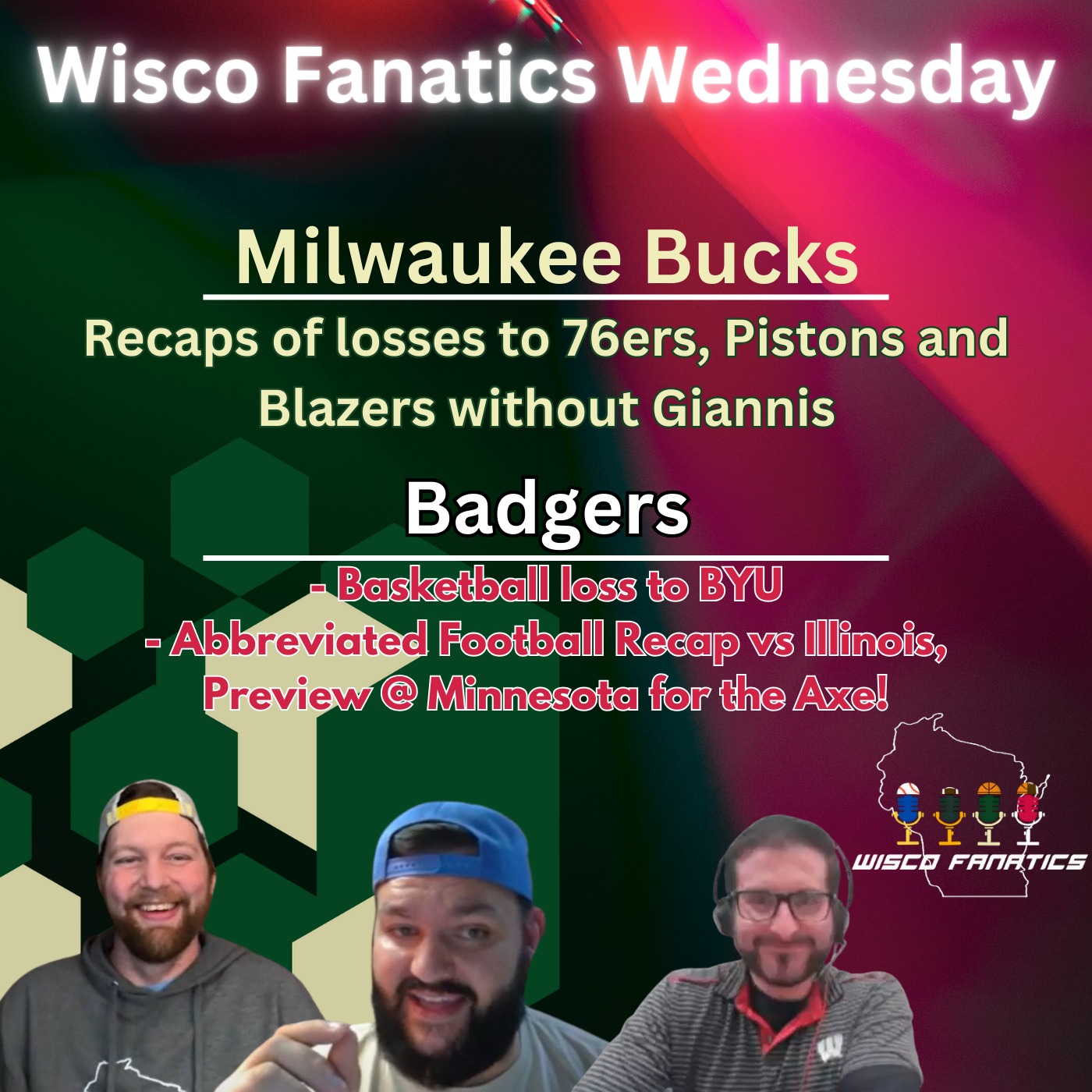Bucks struggling without Giannis, Badgers basketball and football updates episode artwork